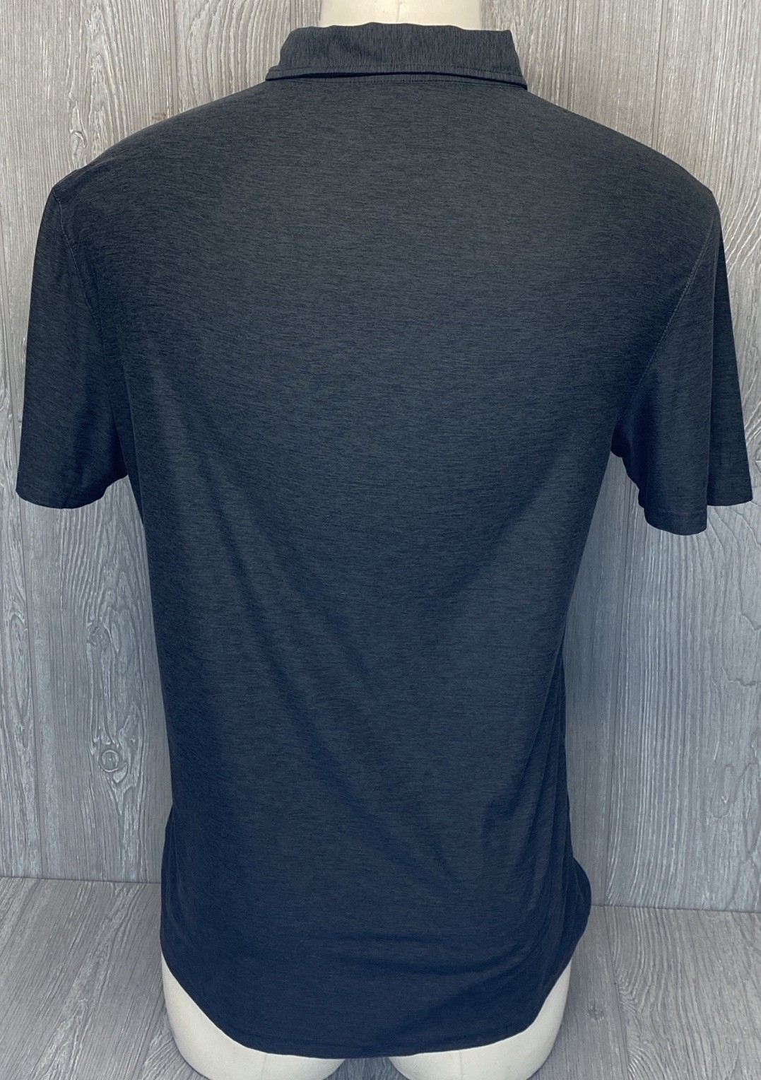 Vuori Polo Shirt Mens Dark Gray Strato Tech Stretch Athleisure Golf Size Large