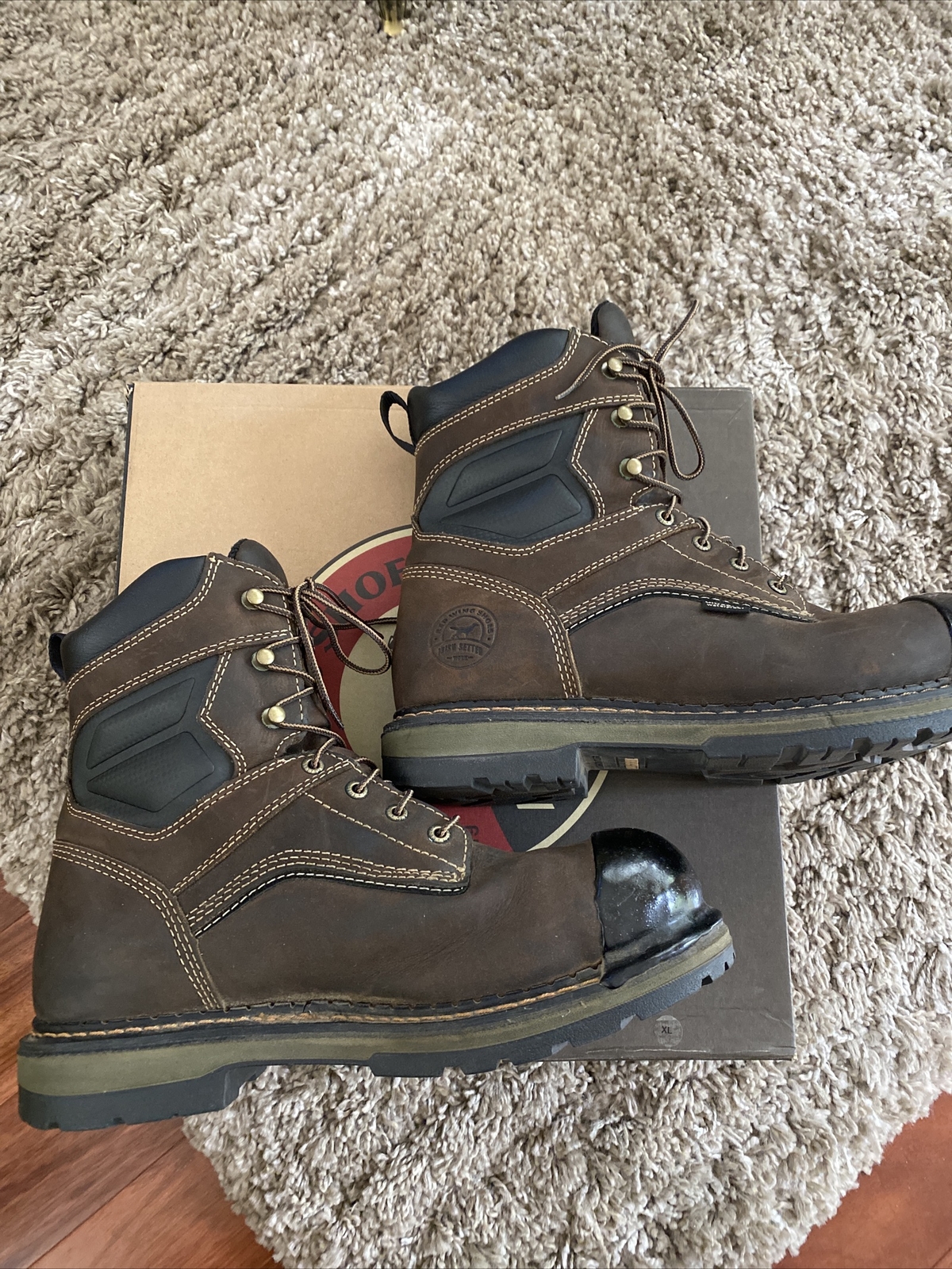 Red Wing Shoes Irish Setter Men’s 8” Lace-Up Soft Tuff Toe Boots Size 11.5M