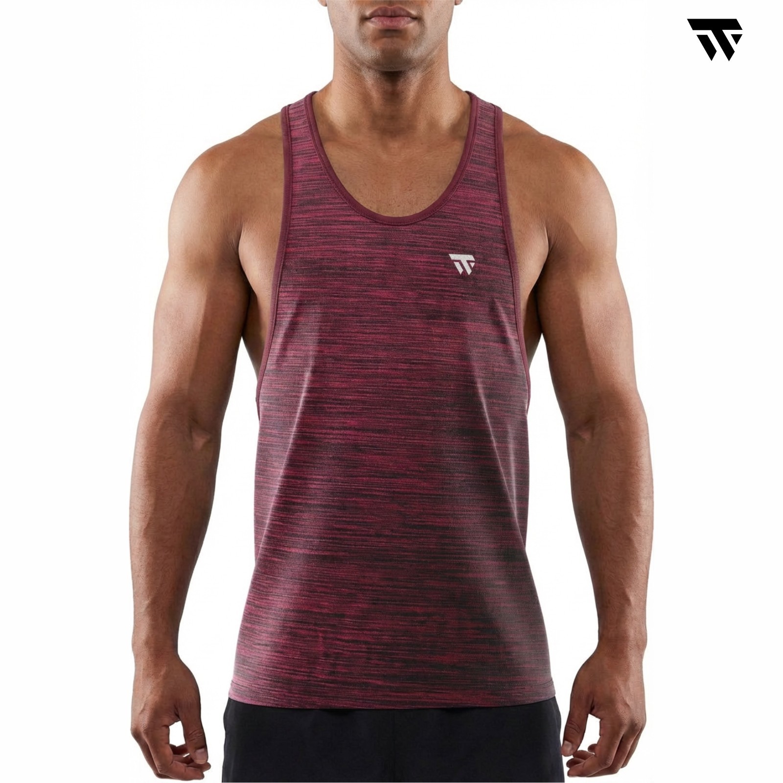 Men’s Gym Stringer Vest Tank Top Bodybuilding Muscle Workout Training Maroon