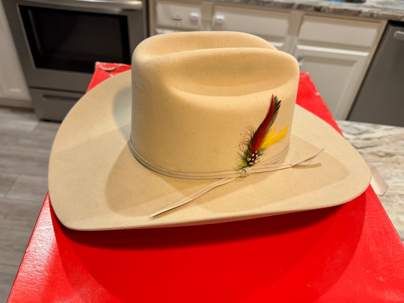 Vintage Stetson Merced 4X Fur Felt Cowboy Hat 7 1/8 Silver Belly New in Box