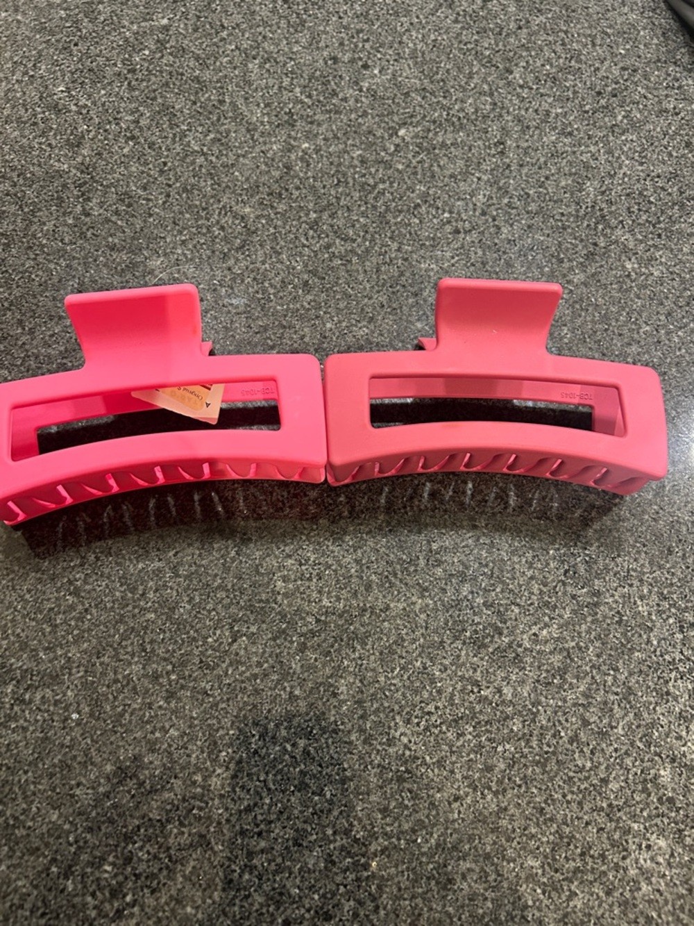 Bundle Pink Rectangle Hair Claw Clips- Women’s Accessory