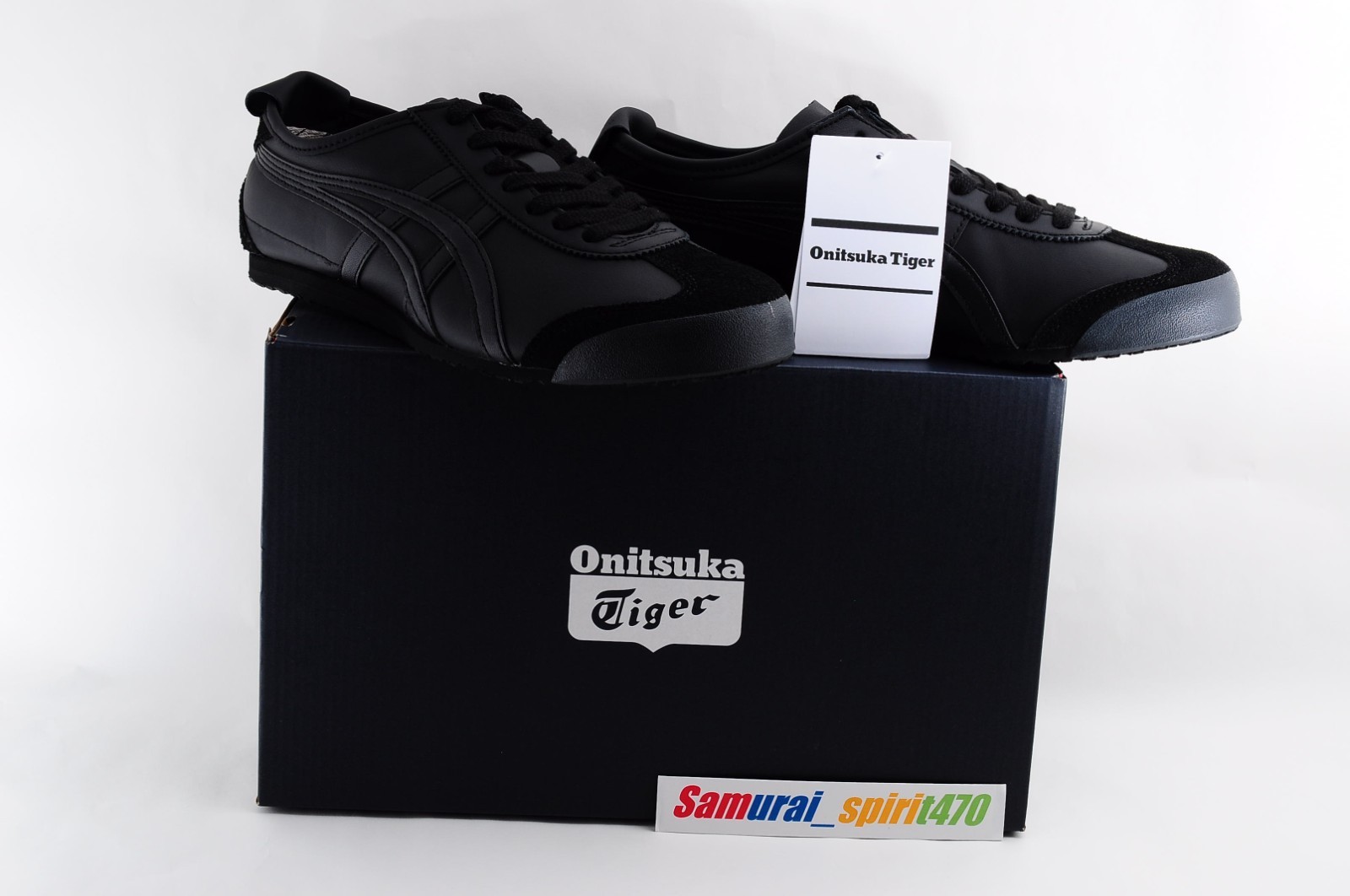 Onitsuka Tiger Genuine MEXICO 66 1183C102 BLACK /BLACK US Buyer No Import duties