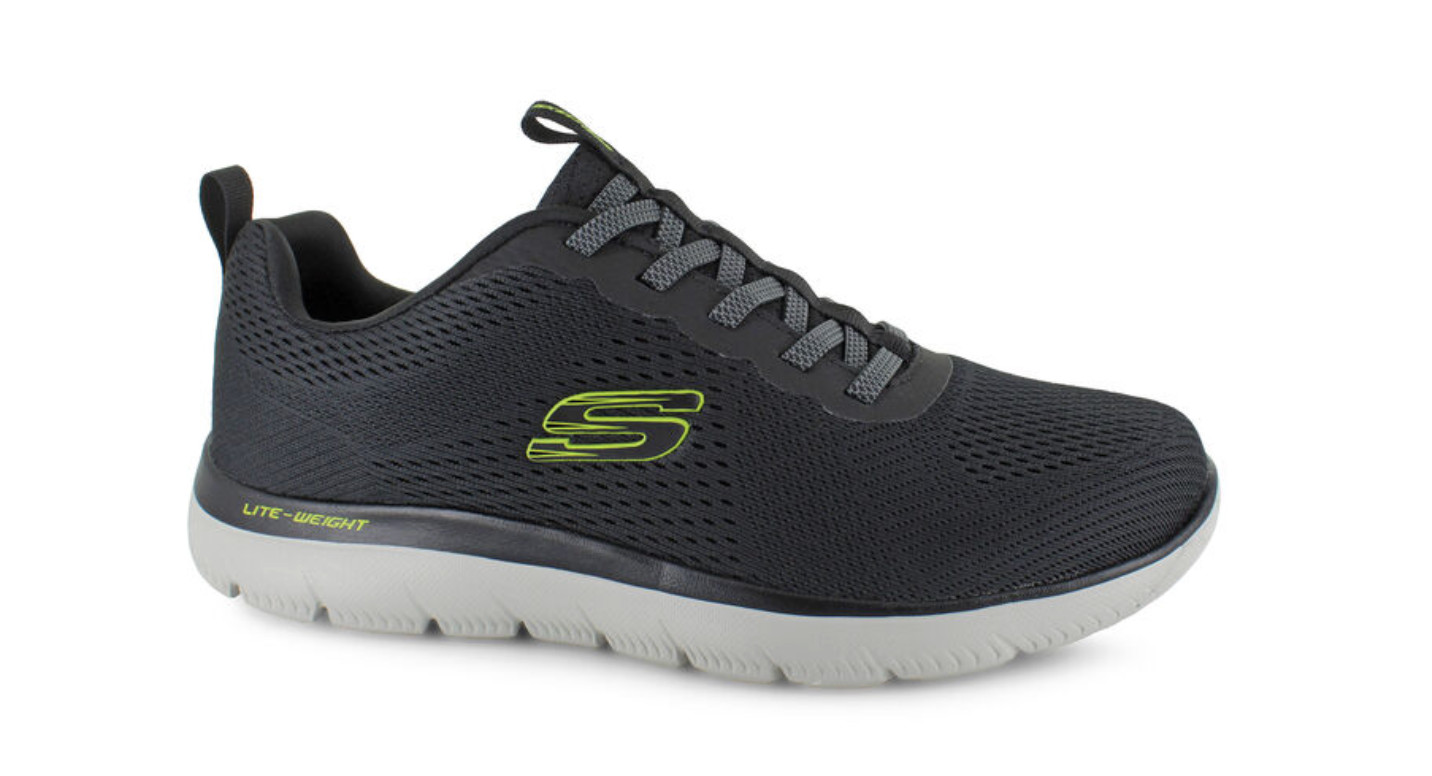 Skechers Summits Eckler 232963 Black Lime Men’s Athletic Shoes M Width