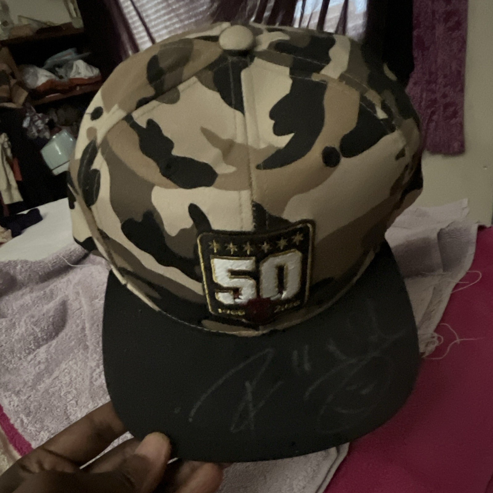 Men’s Camouflage Snapback Cap Army Theme Adjustable One Size Black Brim