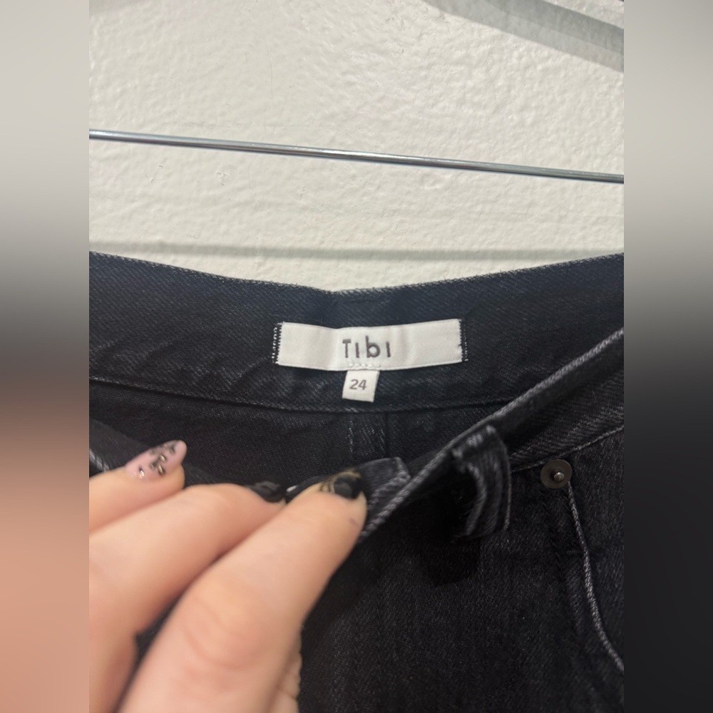 Tibi Ryder Jean in Vintage Wash Black Denim size 24