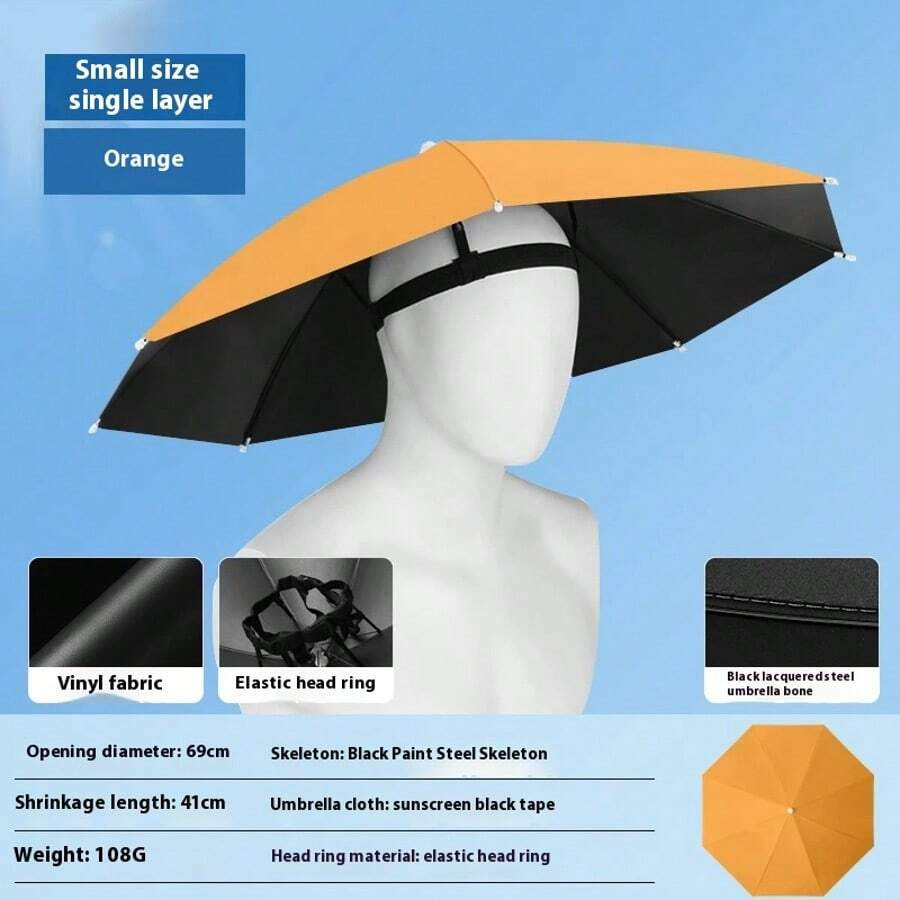 Umbrella Cap Suitable for Camping Fishing Elastic Headband UV Safe Umbrella Cap