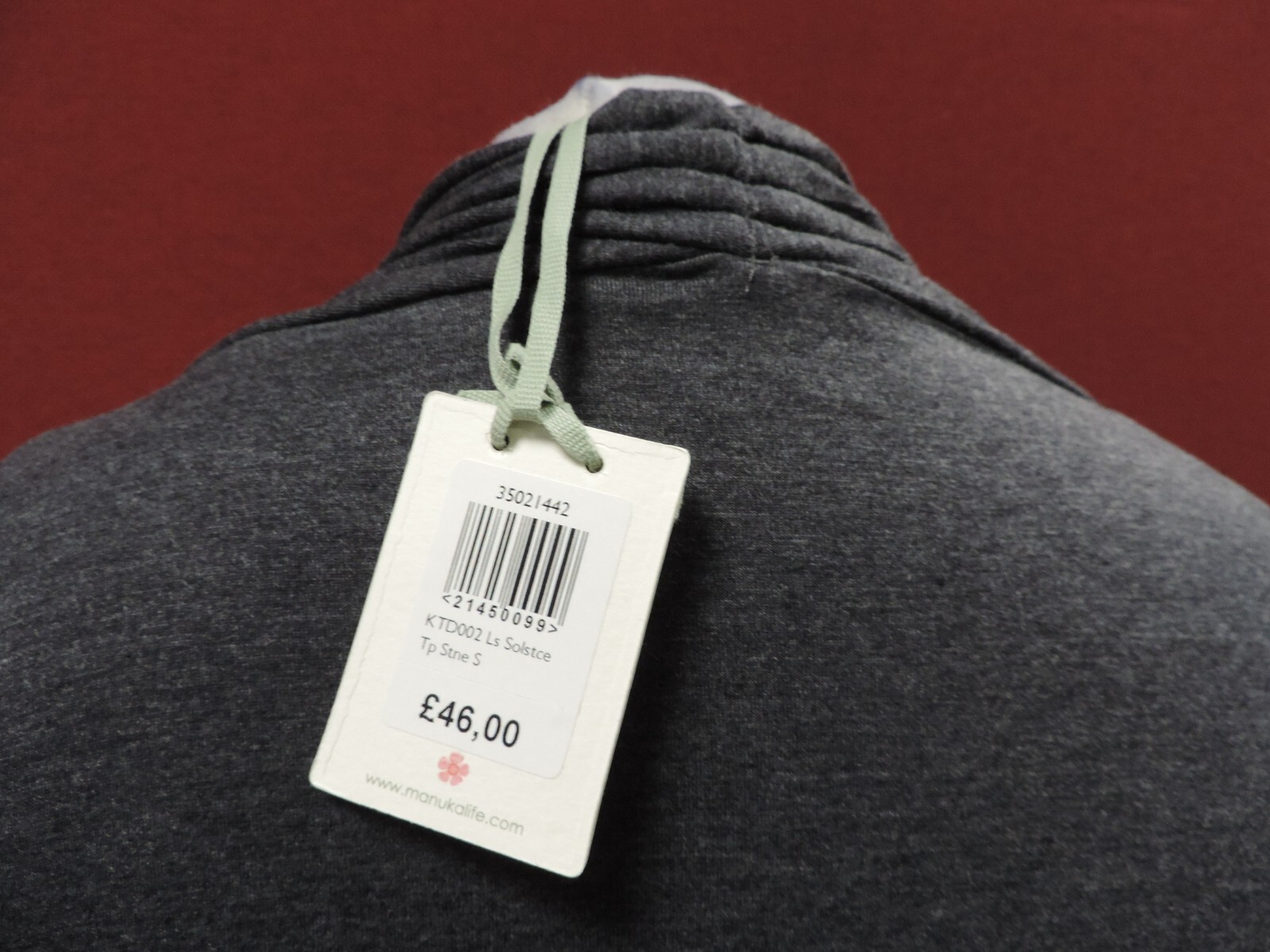 Solstice Slit Front Long Sleeve Yoga T-Shirt Grey UK S RRP £46 LN121 MM 14