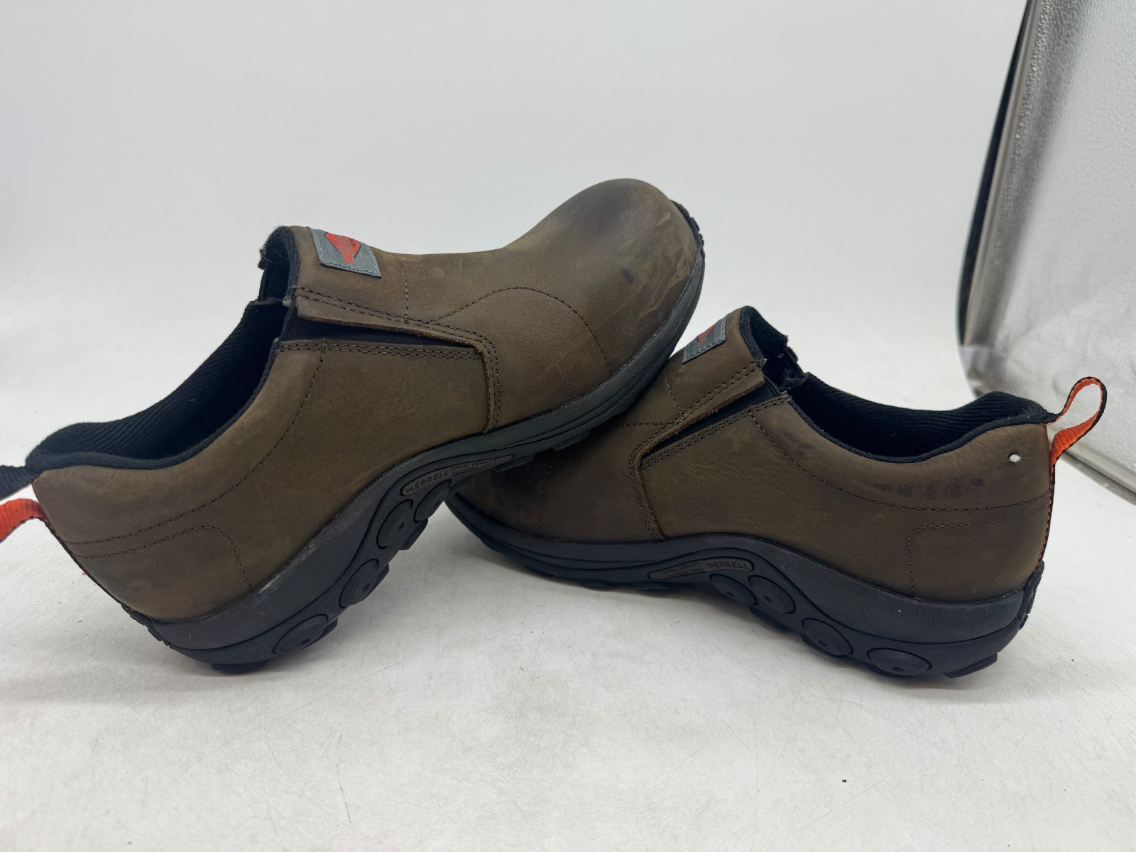 Merrell Jungle Moc Work Shoes Men’s Espresso Leather Composite Toe – 9 WIDE