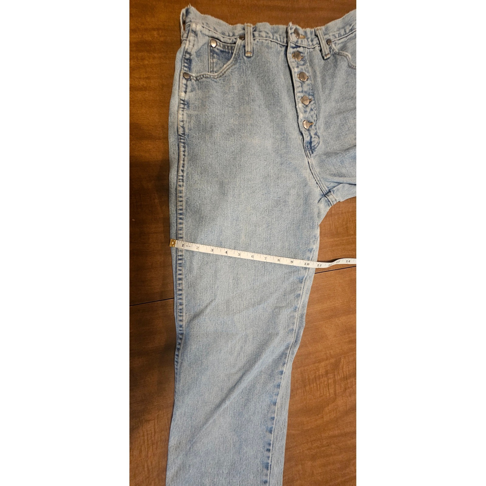 Vintage Wrangler Button Fly Light Wash High Waist Mom Jeans 13/14×34 WJ2