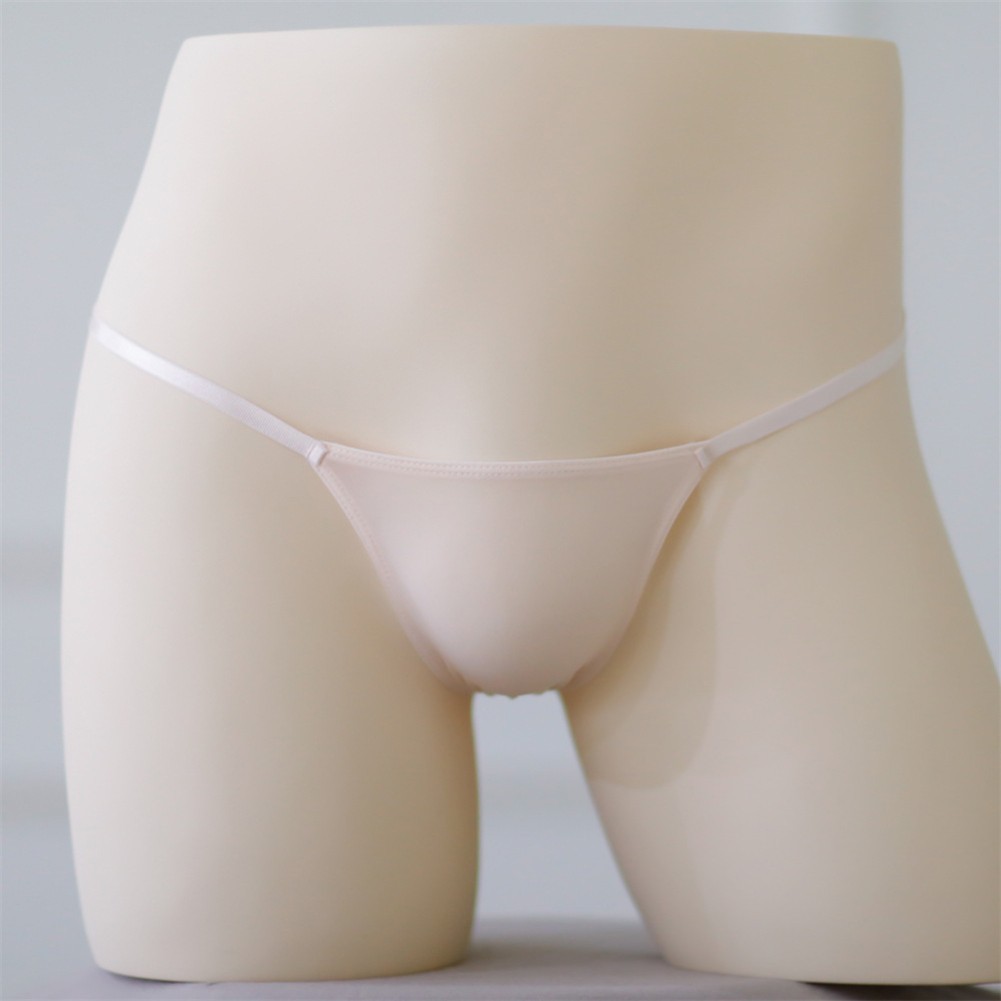 Sexy Mens T-Back G-string Thong Bikini Underwear Sheer Pouch Ice Silk Thongs
