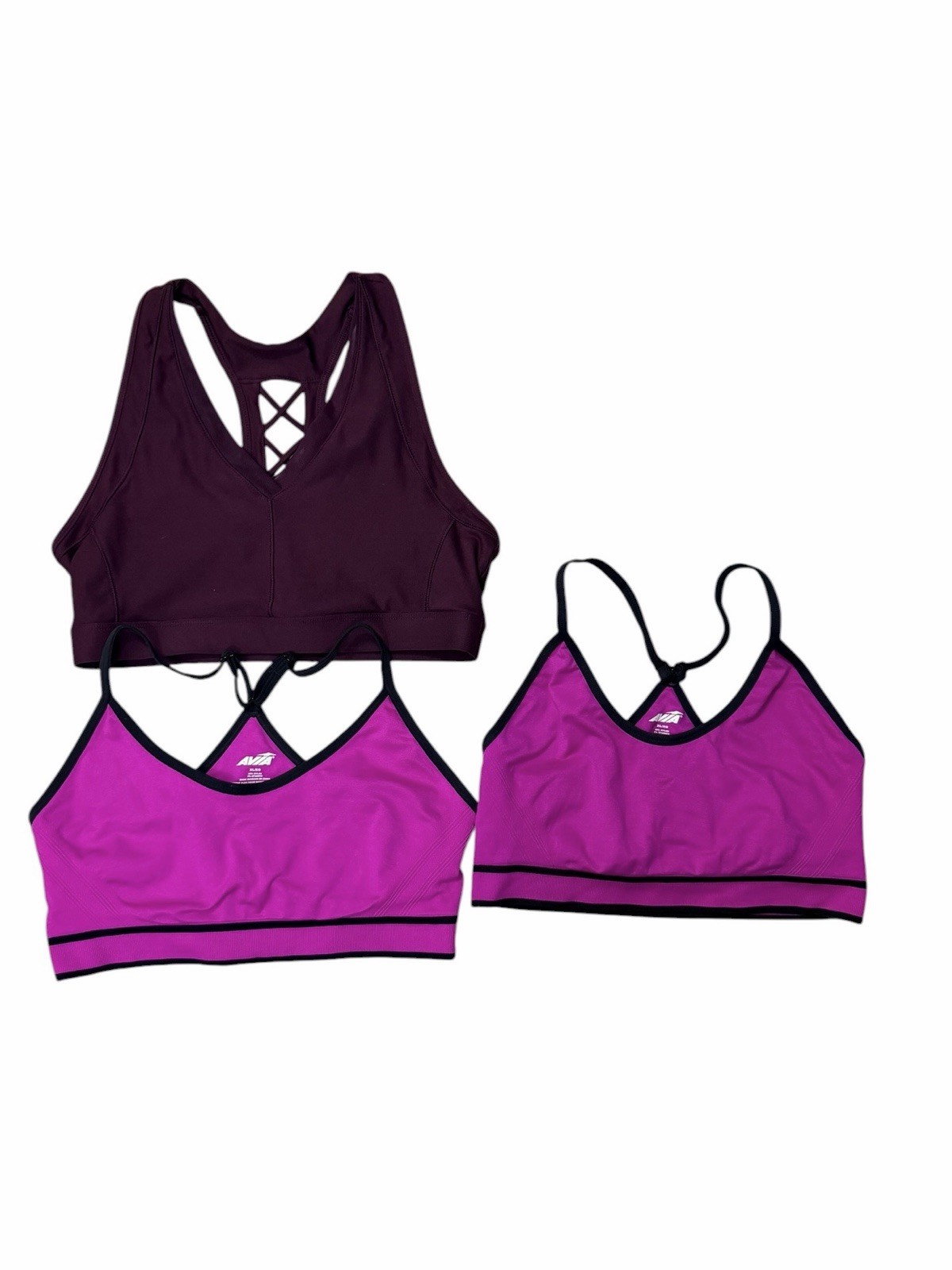 3 Avia Women’s Size L/XL Athletic Gym Sport Bra Gym Training Activewear