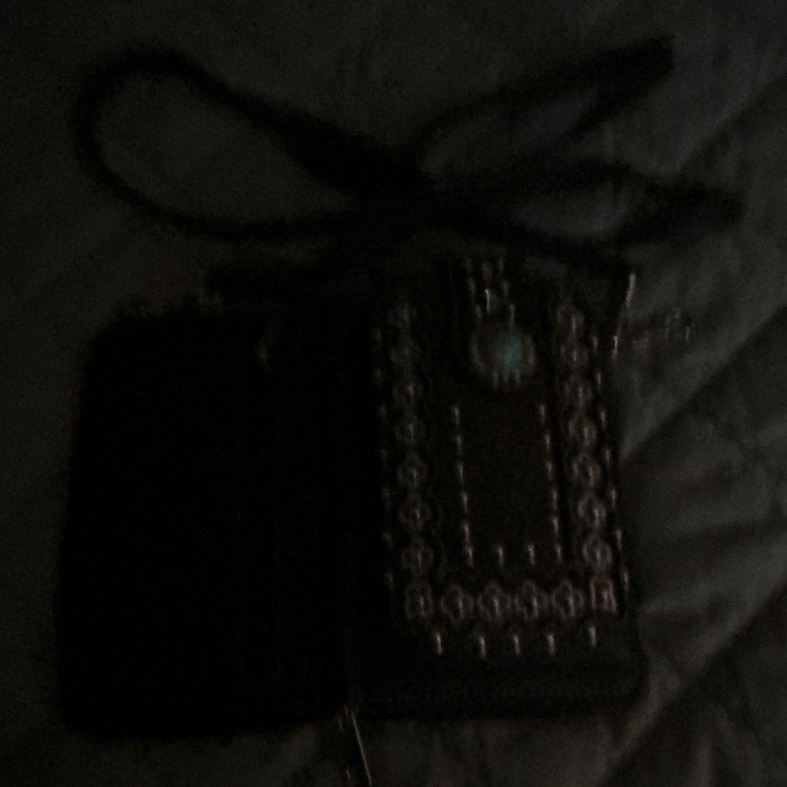 Black Small Western Cowgirl Studded Crossbody Bag Zip Closure Detachable Strap