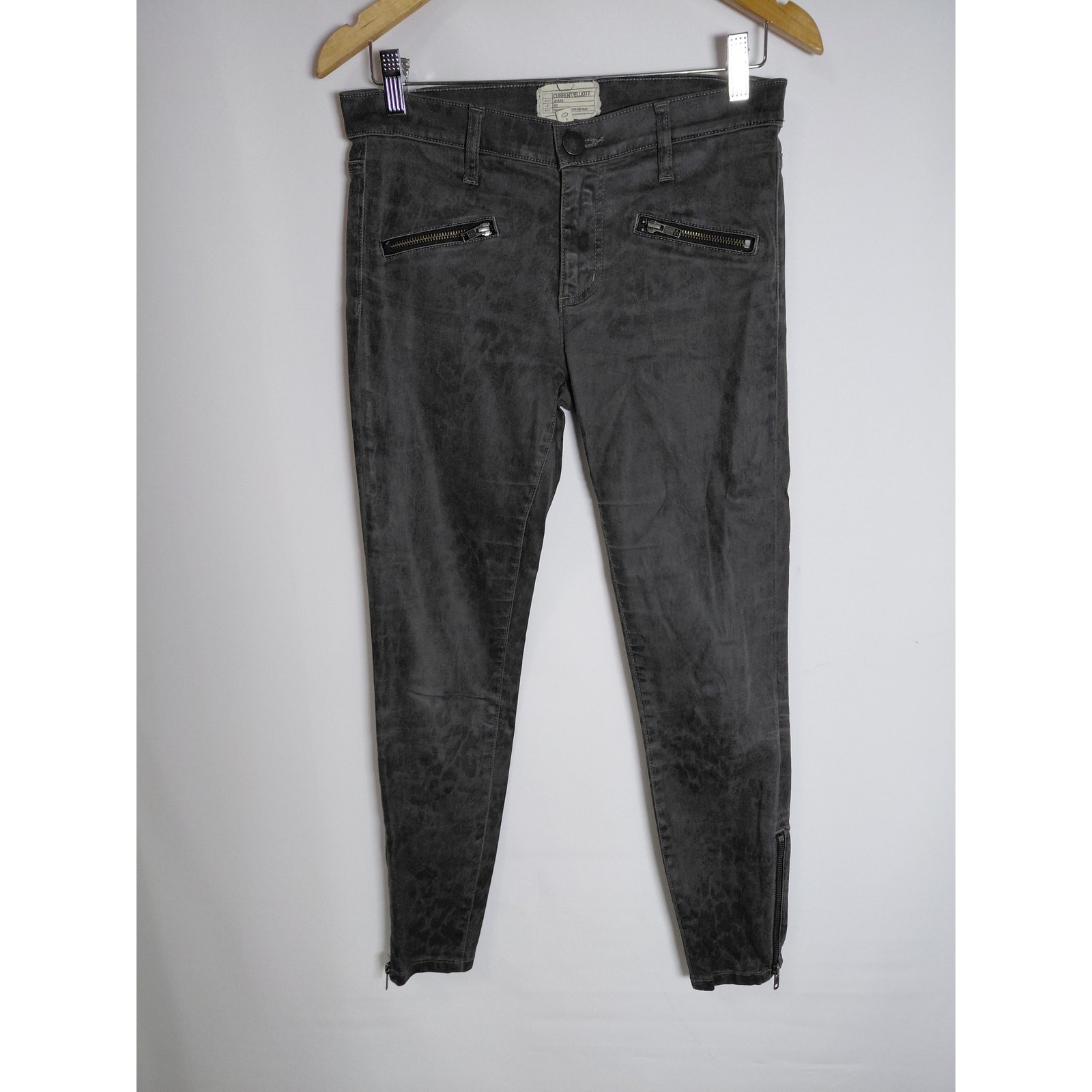 Current/Elliott Grey Skinny Jeans Mid (10-12 in) Slim Denim Women