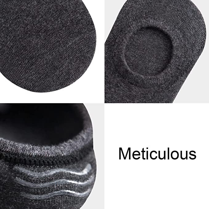 3-12 Pairs Mens Invisible No Show Nonslip Loafer Low Cut Cotton Liner Boat Socks