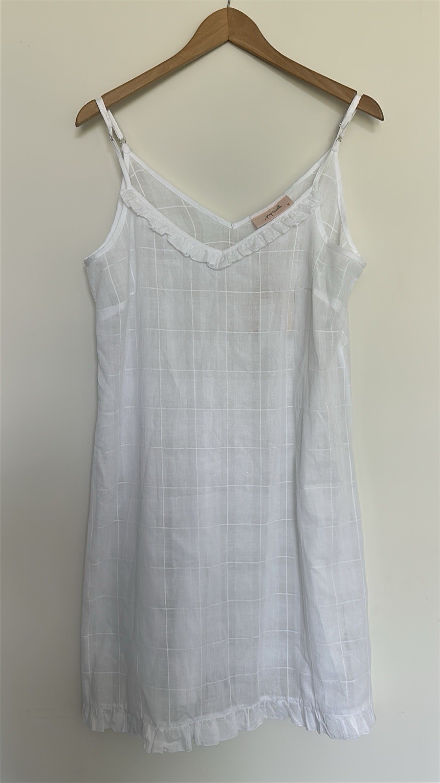 Papinelle Ivy Ruffle Organic Cotton Short Nightgown White NWT Size Small