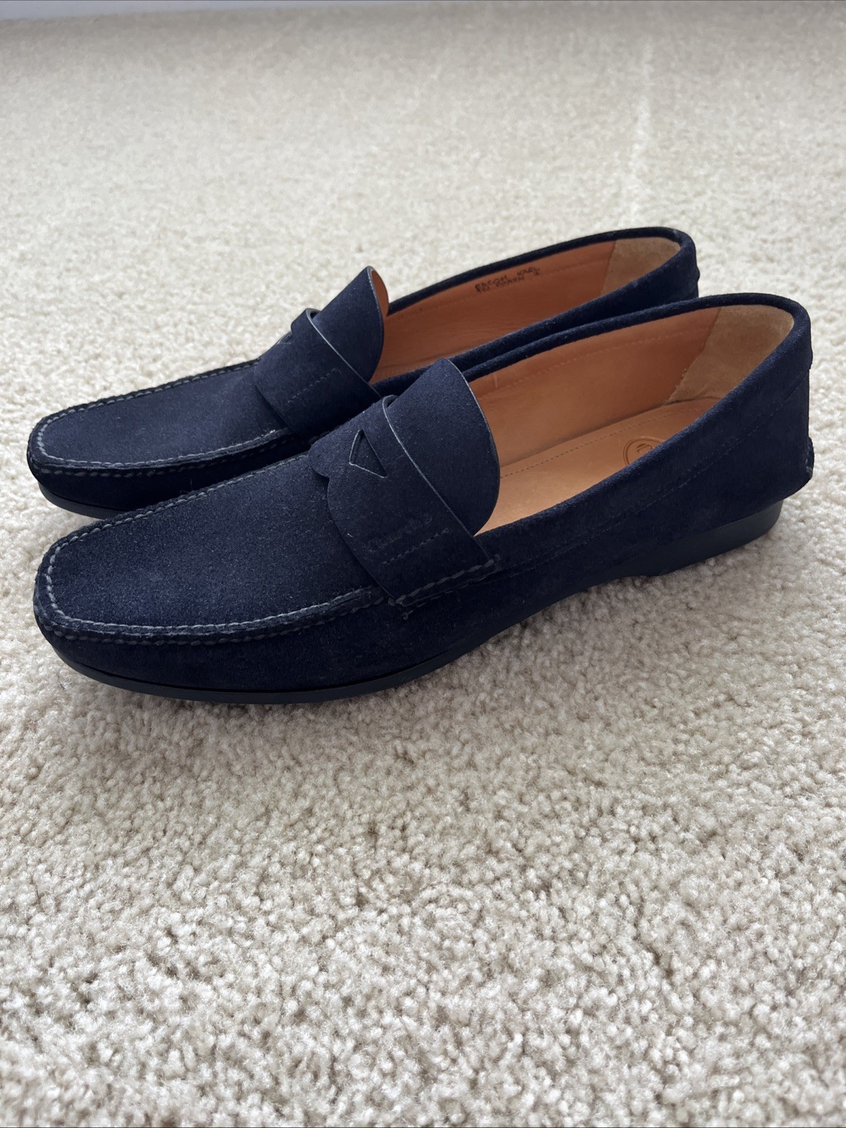 $1050 Church’s Karl – Blue Suede – Size 7M Loafer Leather Casual Made in Italy