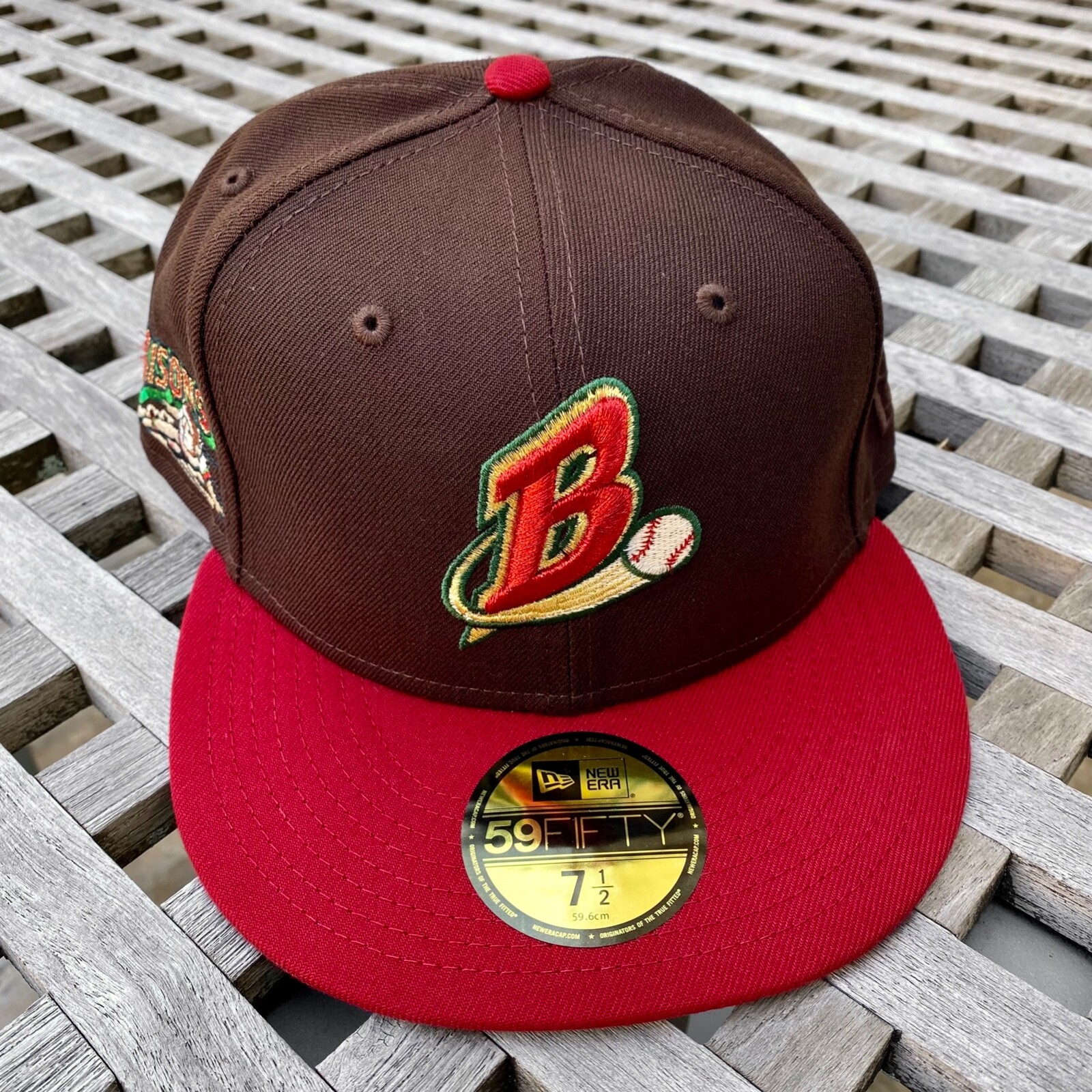 Buffalo Bisons Alt Logo Sliding Patch New Era 59FIFTY 2 Tone Topperz Hat 7 1/2