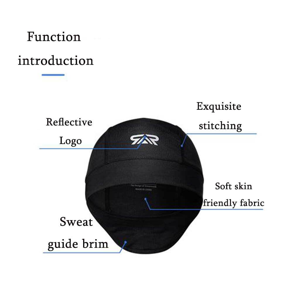Gray Caps Sweat Wicking Skull Caps Cooling Helmet Liner Beanie Hats for Cycling