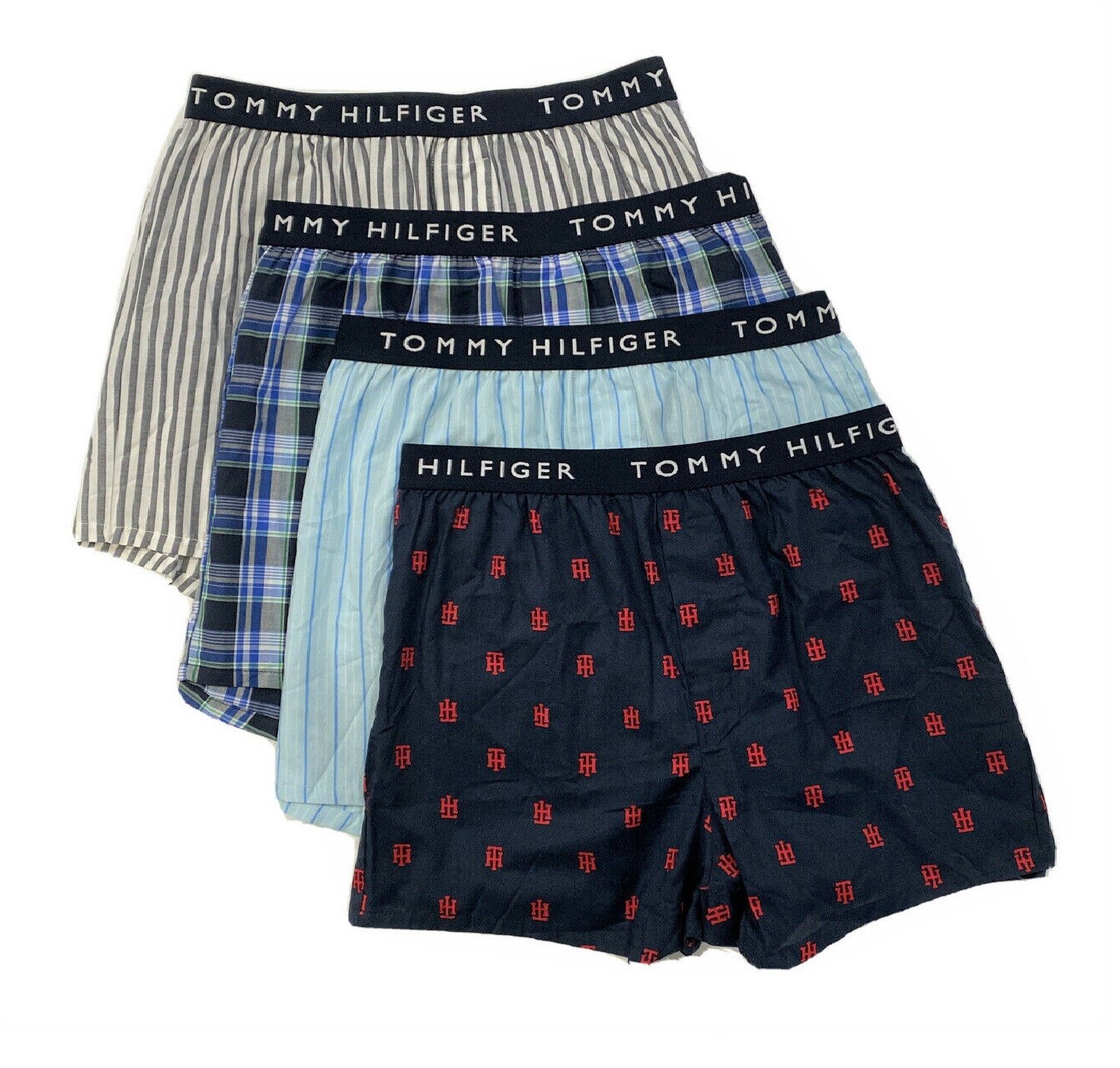 TOMMY HILFIGER MEN X4 – JUPITER MEDIUM – 4 PACK SLIM FIT WOVEN BOXER UNDER