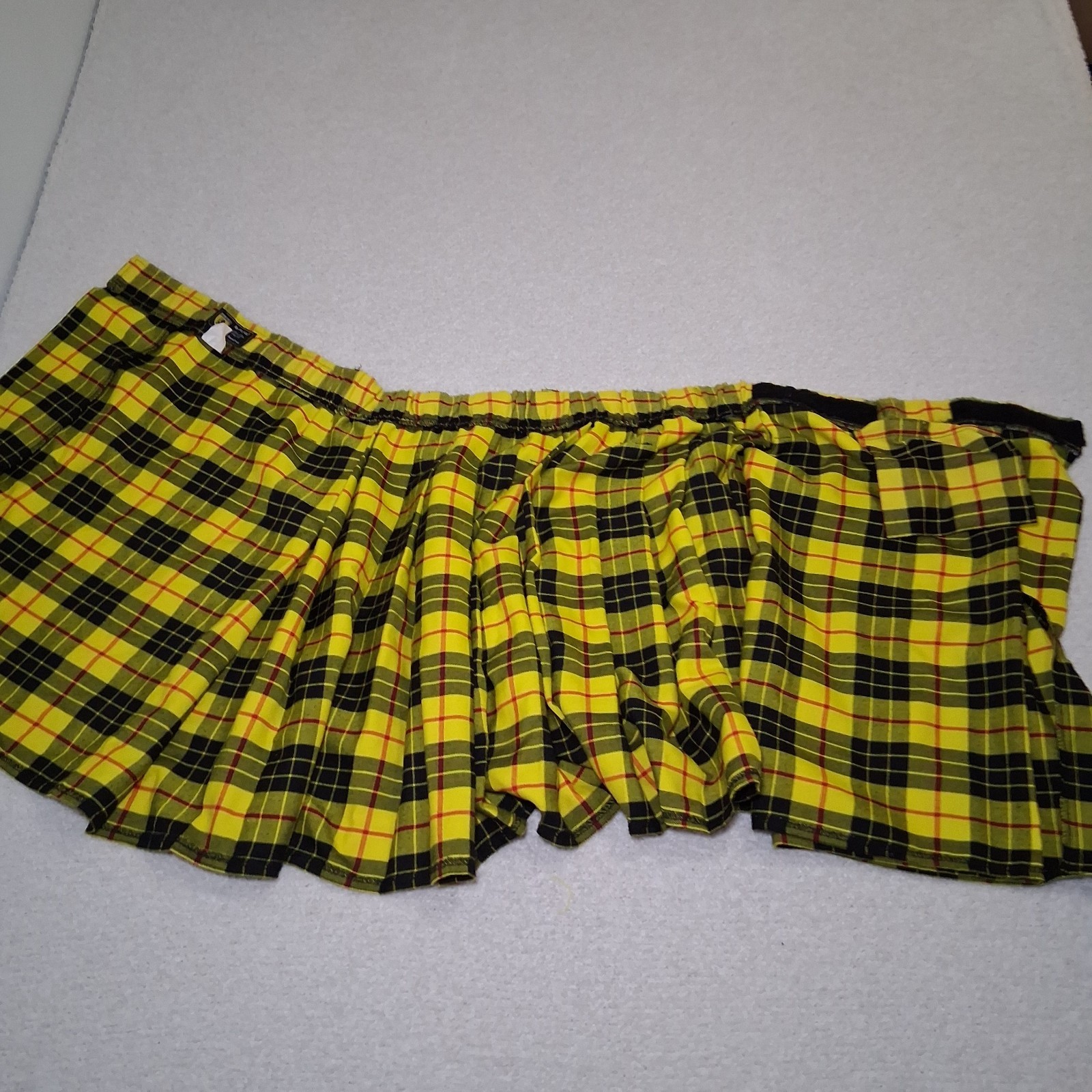 Sport Kilt Women’s Yellow Plaid Tartan Sz M Heritage Punk Twee Alternative Rock