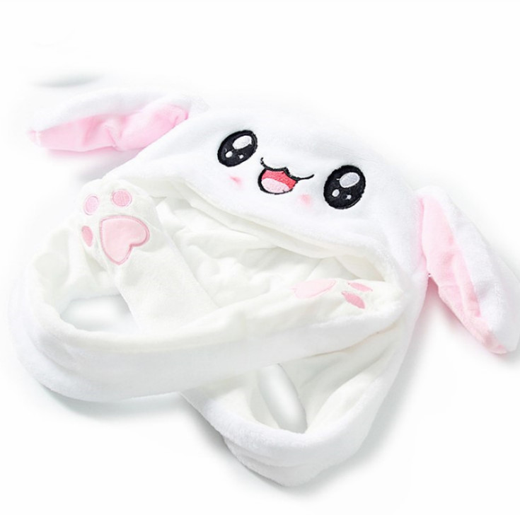 Bunny Hat Light Up Cute Plush Rabbit Hat Moving Ears with LED Light Gift US