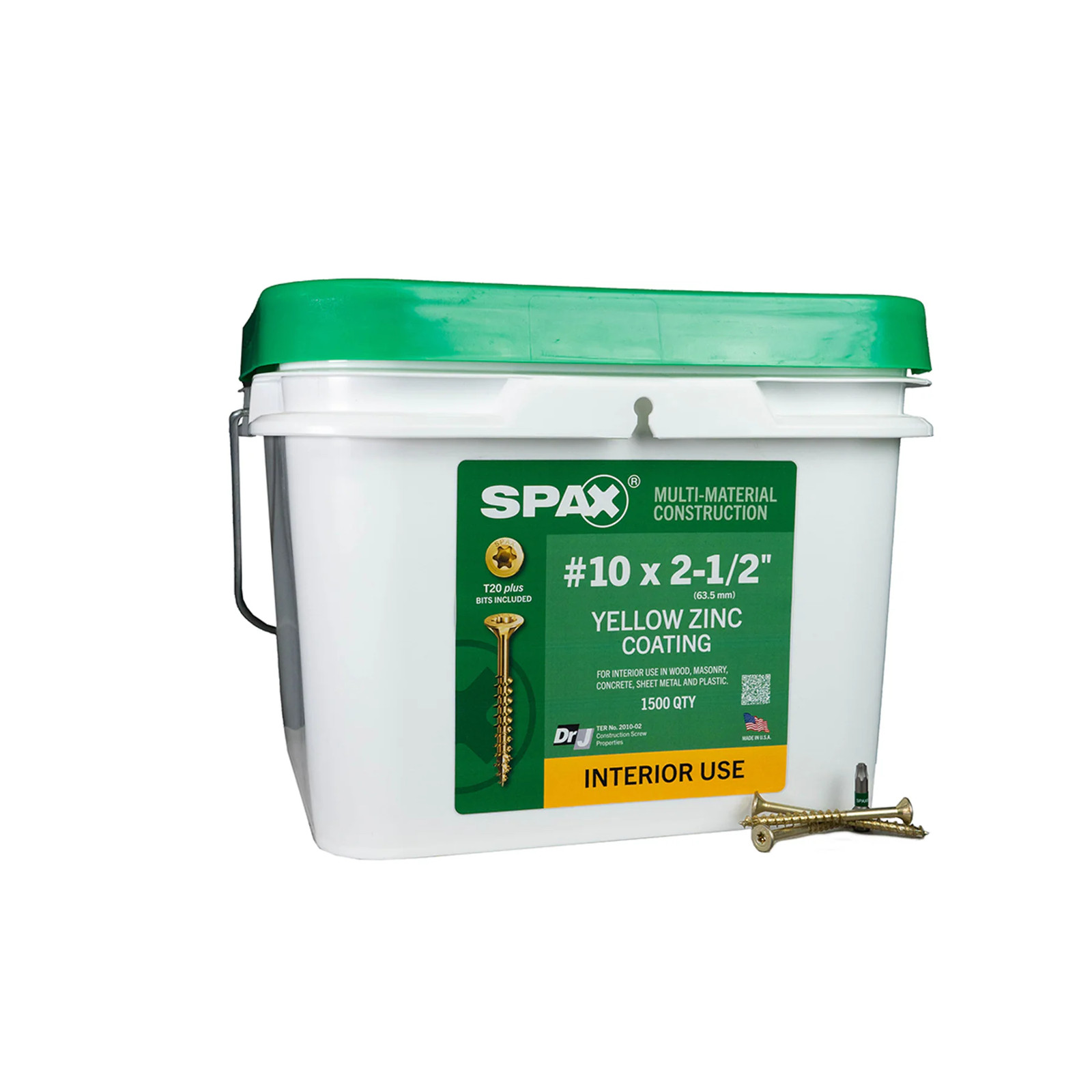 SPAX Construction Framing Countersunk Flush Finish #10 x 2-1/2-in Yellow z|15350