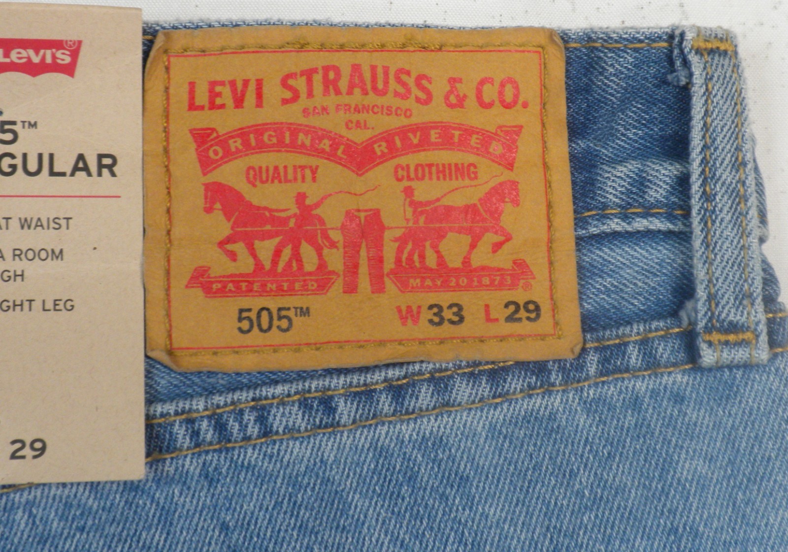 Levi’s 505 Regular Men’s Straight Leg Jeans Size 33 x 29