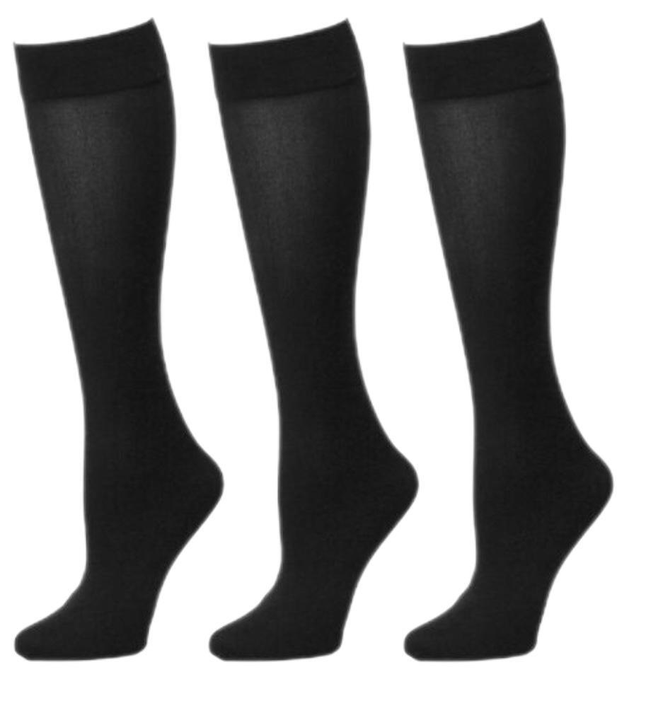 3-12 Pairs Women Trouser socks stretchy Knee High Soft Thin Material size 9-11