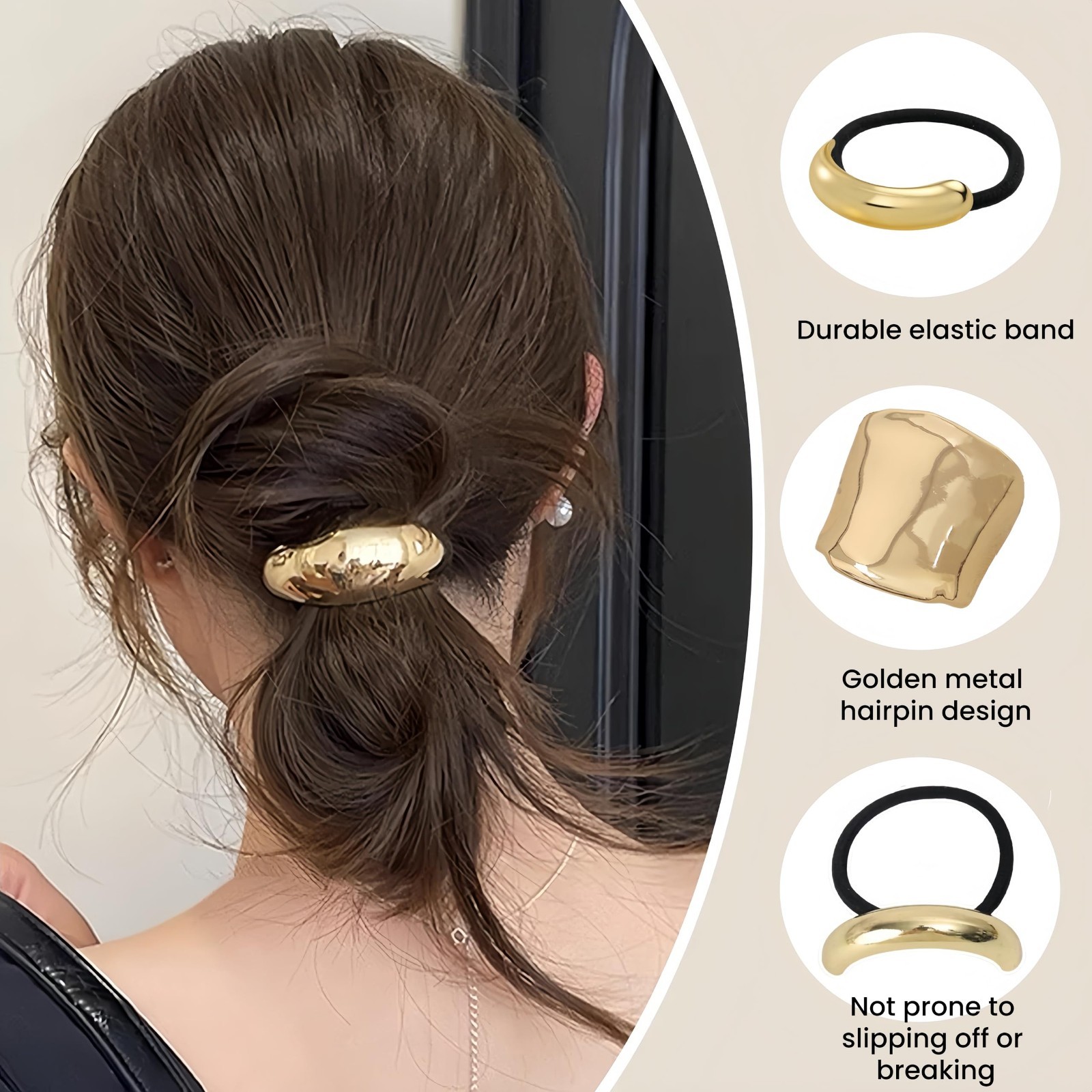 12 PCS U-Shaped French Hair Pins, Metal Side Combs for Updos & Ponytails, Elegan