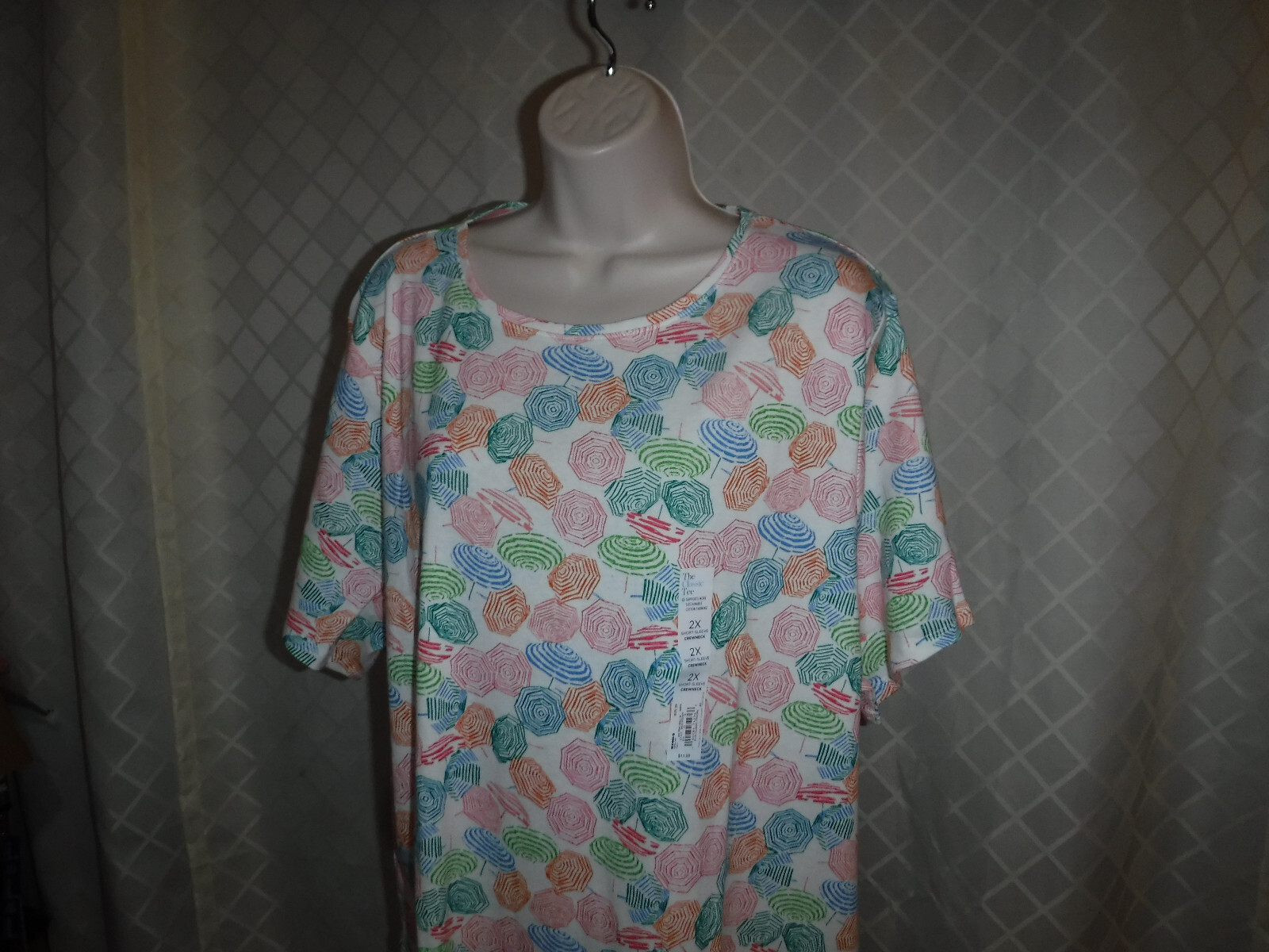 Size Plus Short Sleeve Women’s T-Shirts ,3X,2X,1X,0X,Croft & Barrow Multi Color
