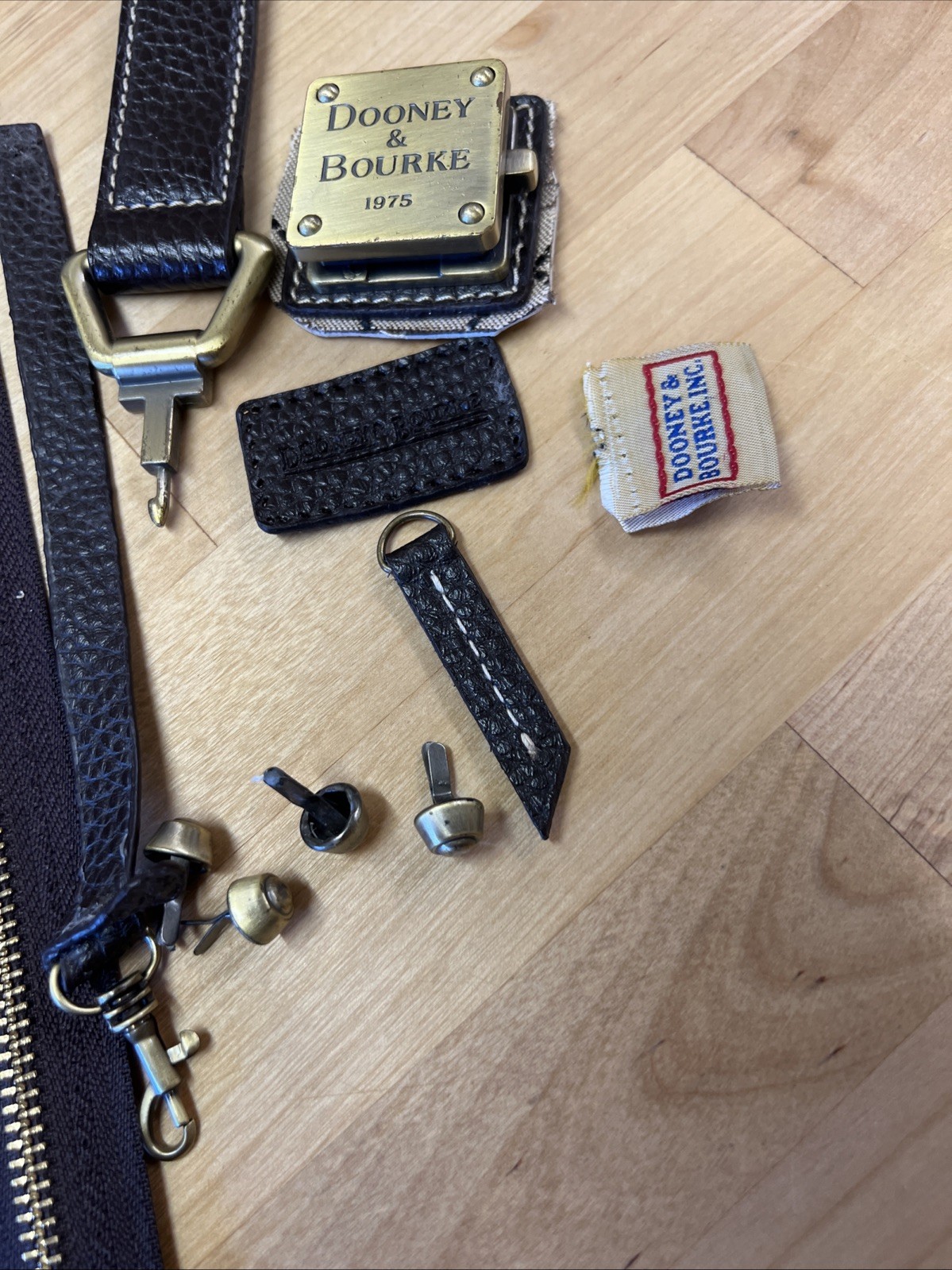 Dooney & Bourke Replacement Parts Zipper Metal Logo Lock Studs Handles