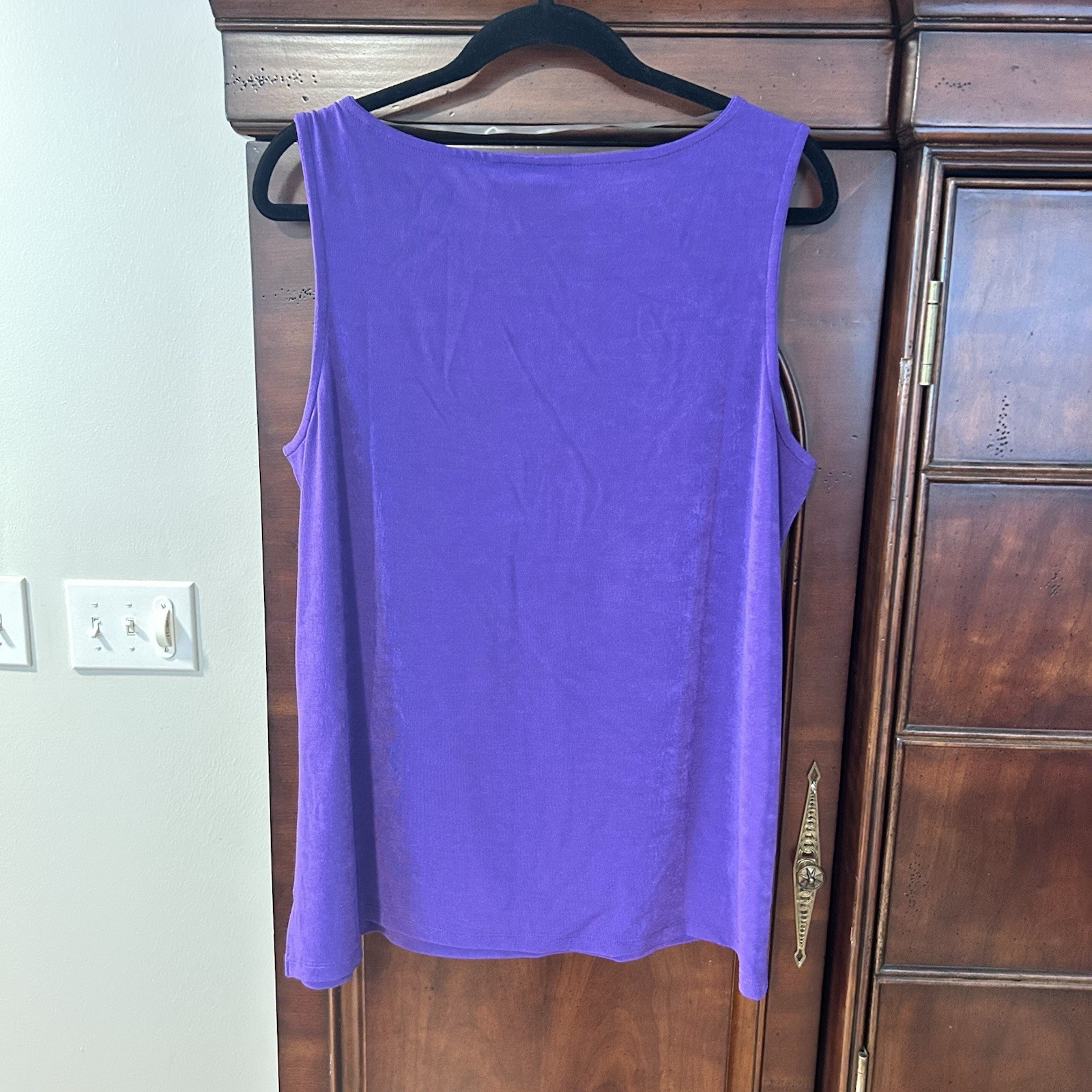 Chico’s TRAVELERS SIDE SLIT TANK Size 3 XL 16 18 Purple Midnight Orchid NWT $50