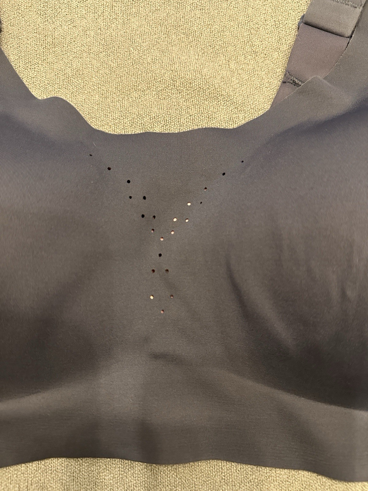 Avia Grey Seamless Laser Cut Sports Bra. Adjustable Straps XL D-DD Cup