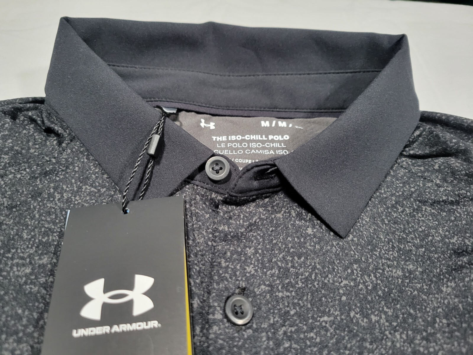 Under Armour ISO Chill Polo Mens Performance Loose SL 1377294-001 Black