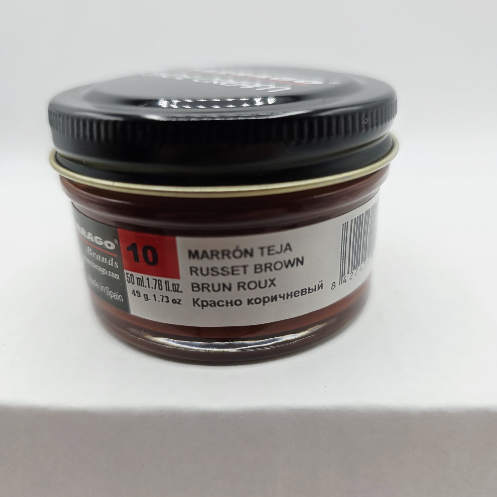Tarrago Shoe Polish # 10 Russet Brown Cream Leather Protector 1.76 oz. 50ml Boot
