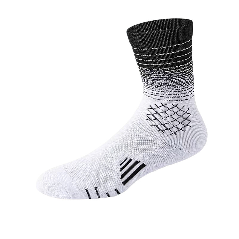 5 Packs Men’s Sport socks Crew Athletic Socks Running Calf Socks Gradient Color