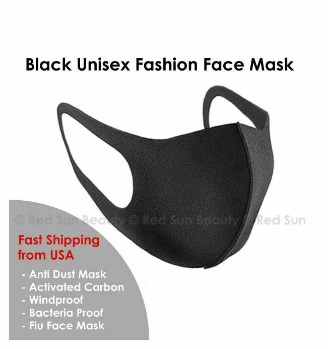 Black Fashion Face Mask Washable 3D/ Ship within 24Hrs from USA