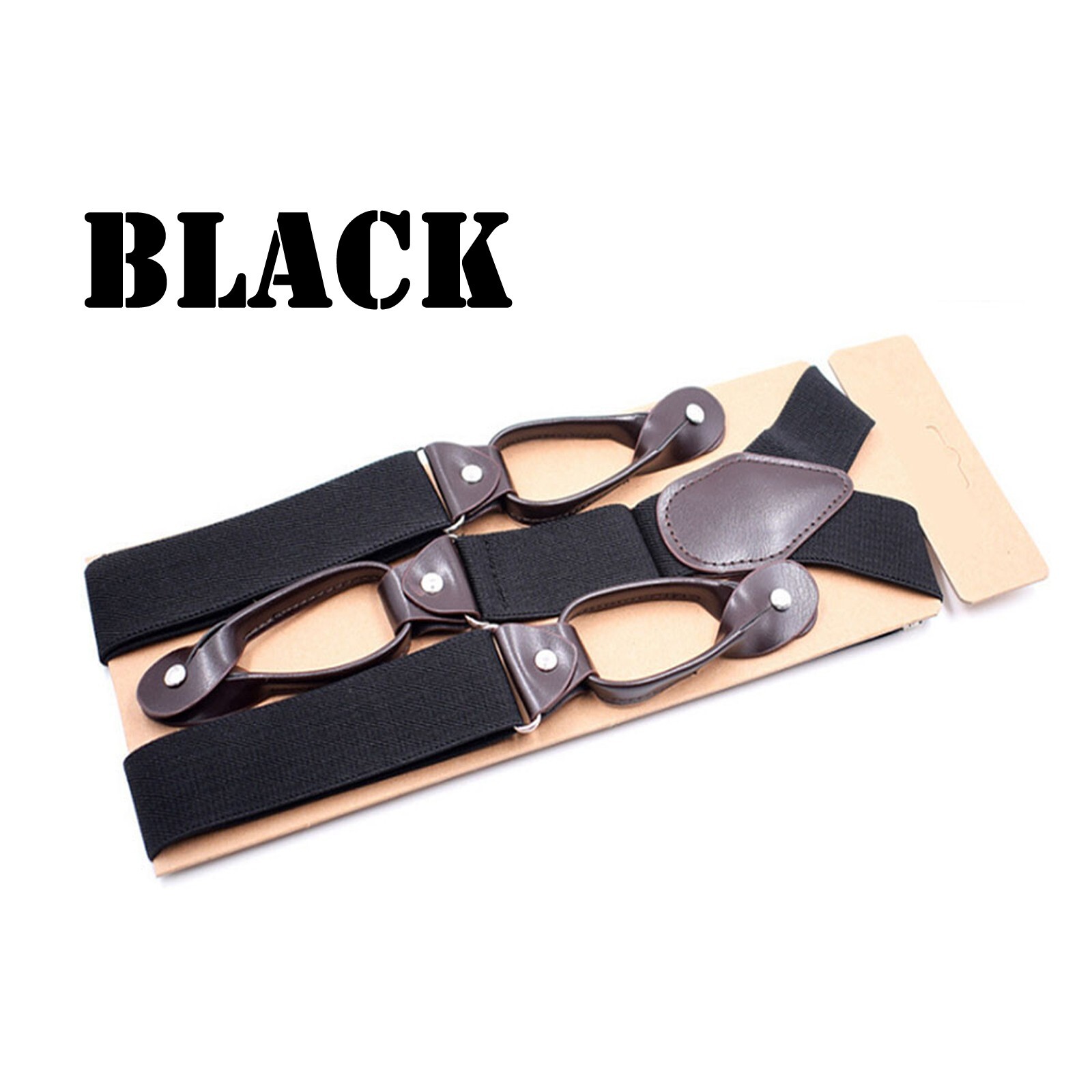 Brand New 1 pcs Black Button Holes Link Men’s Suspender 620mm-1100mm Adjustable