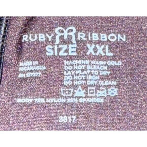 Ruby Ribbon Shapewear Bodysuit Sculpting Tank Black Size XXL under bust new