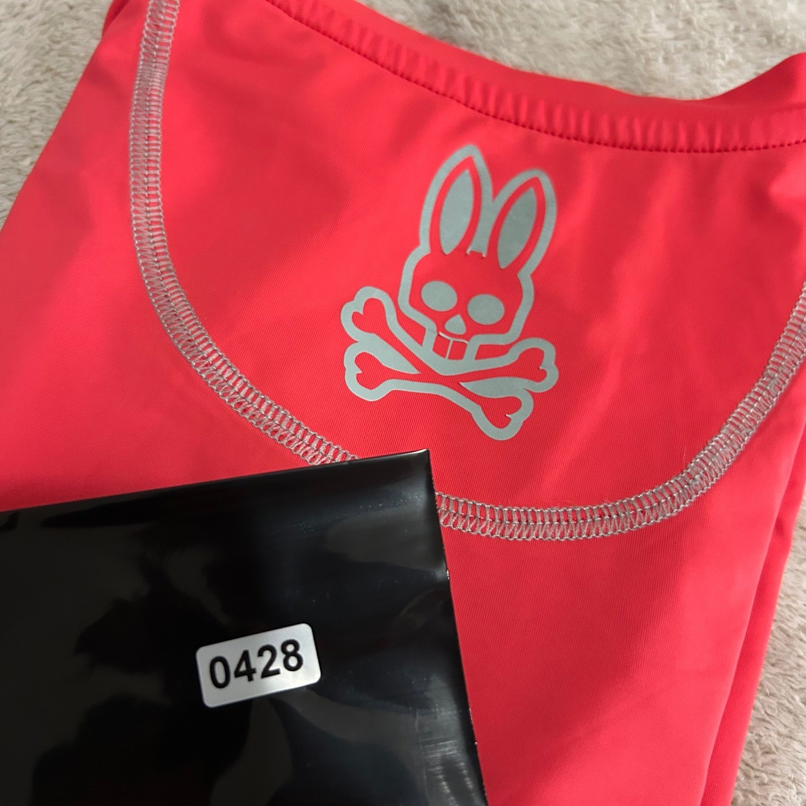 Psycho Bunny Performance T-Shirt Mens L Red Grey Mesh Activewear running jog