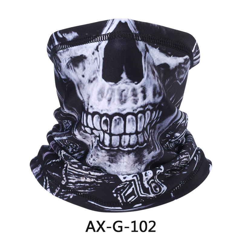 Skull Mask Neck Gaiter Scarf Headwear Halloween Mask Balaclava Face Mask Bandana