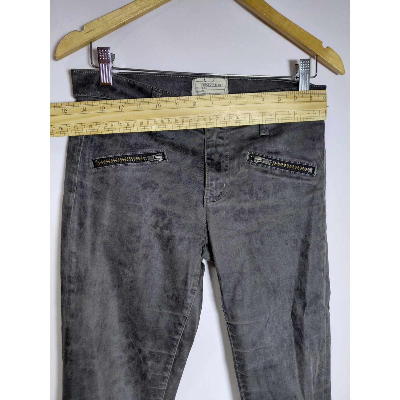 Current/Elliott Grey Skinny Jeans Mid (10-12 in) Slim Denim Women