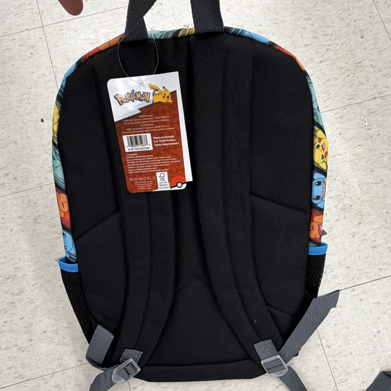 Bioworld Pokémon 5-Piece Small Backpack Set Pikachu Multicolor Polyester Zip