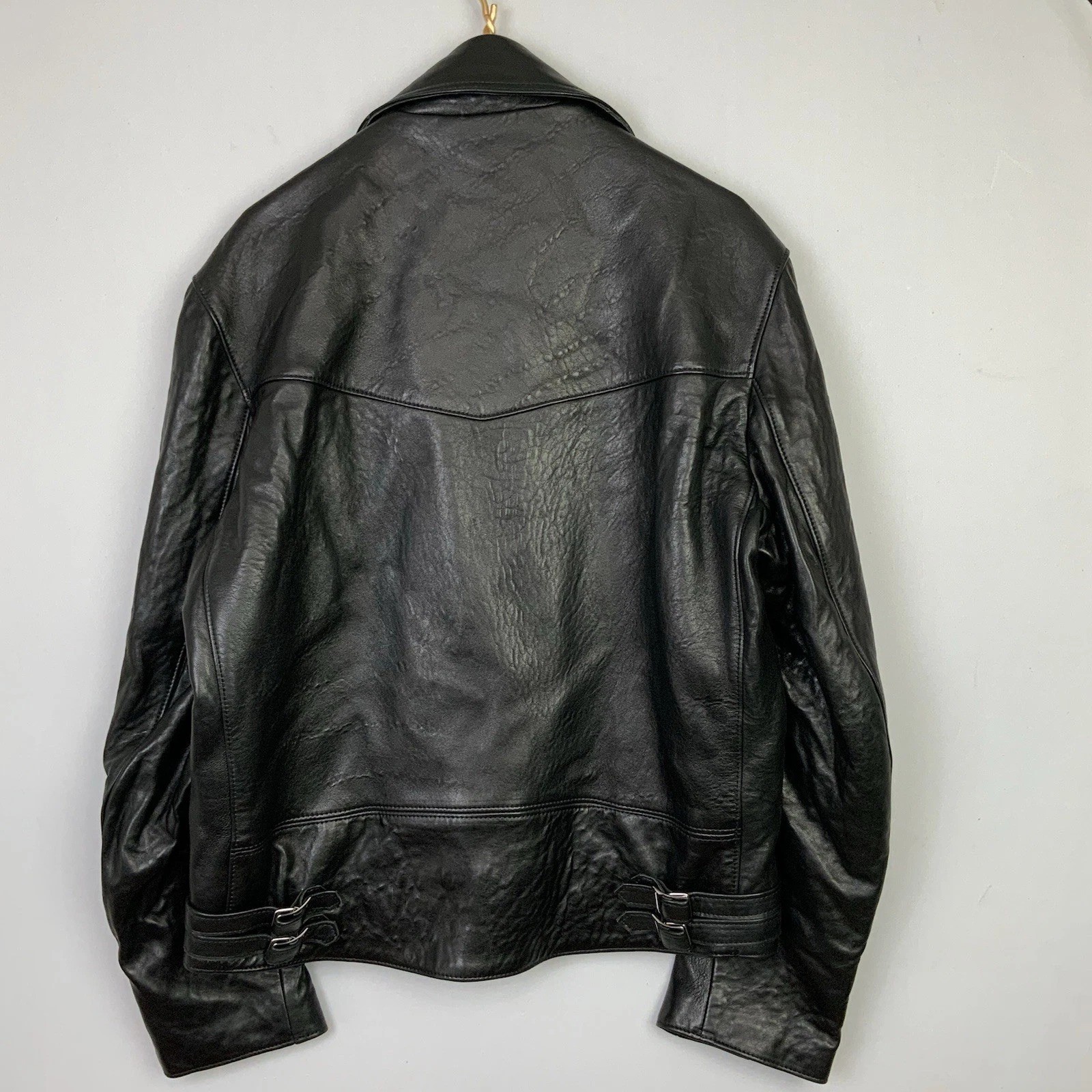 Lewis Leathers Aviakit Lightning 402 Black Leather Moto Jacket Mens 44 2XL