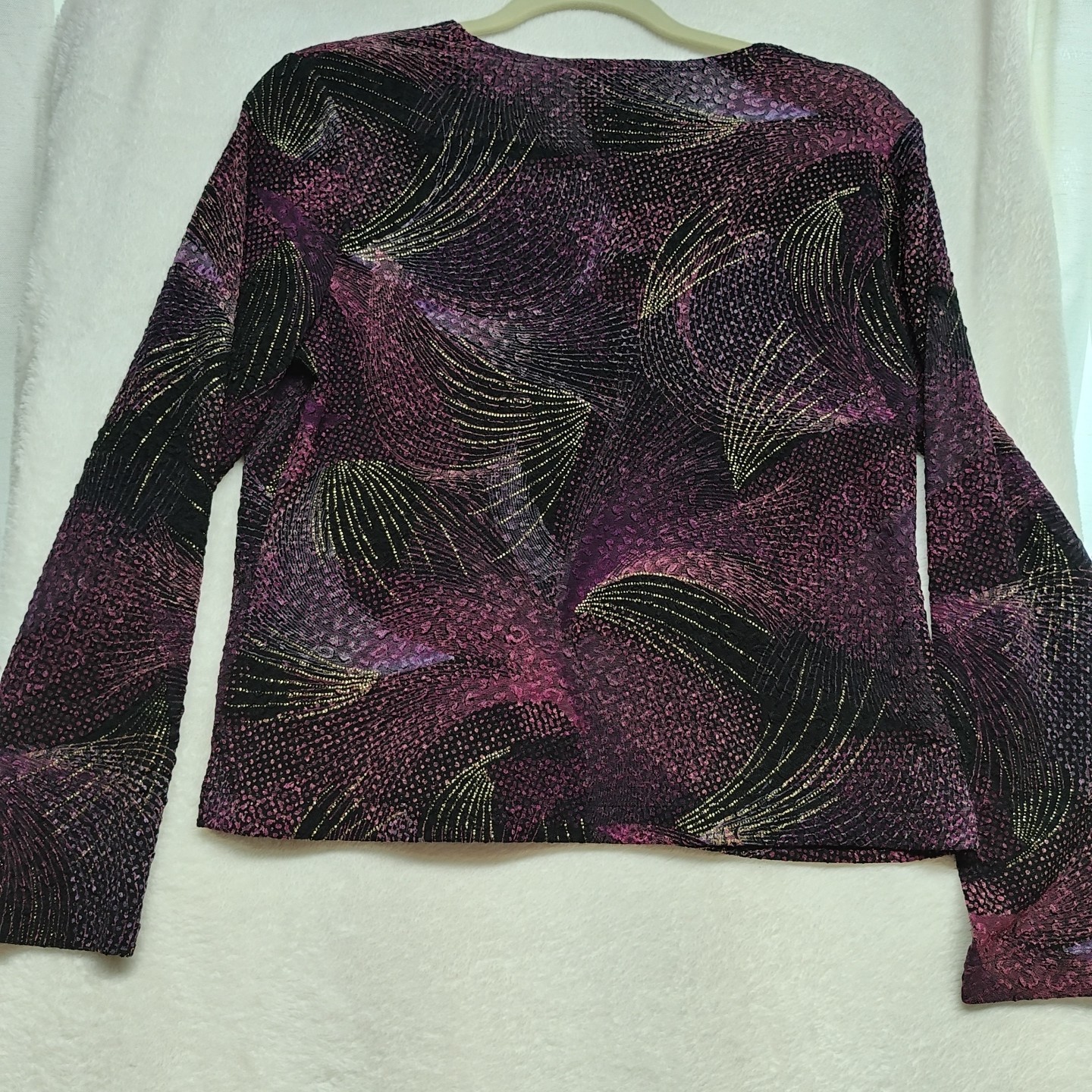 Laura Ashley Petites Size Small Long Sleeve Acetate Polyester Spandex Blend