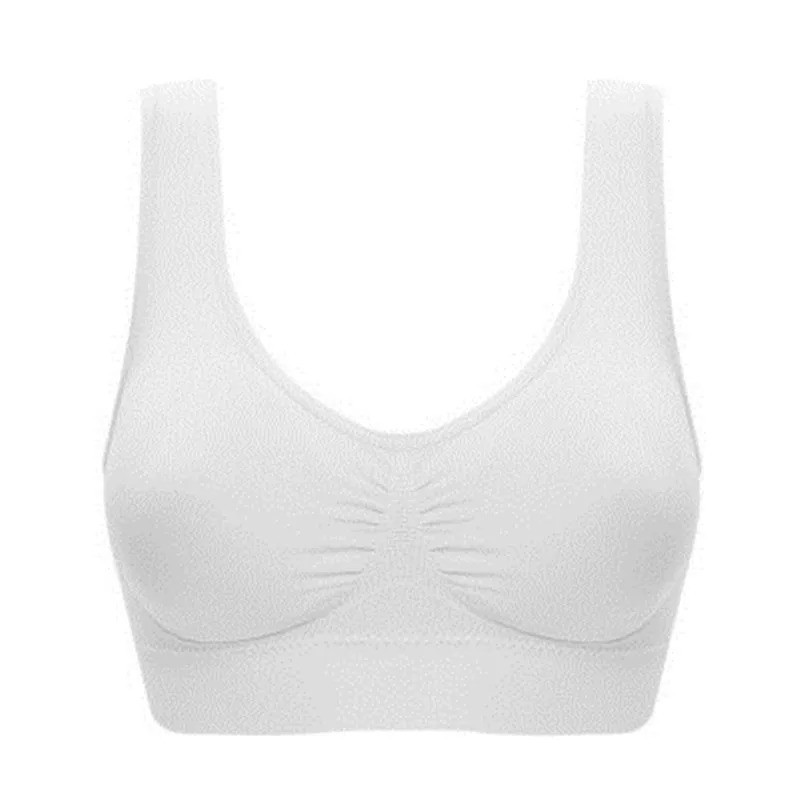 1Pack Sport Bras Seamless Wire Free Weight Support Tank Sports Yoga Sleep Bra US