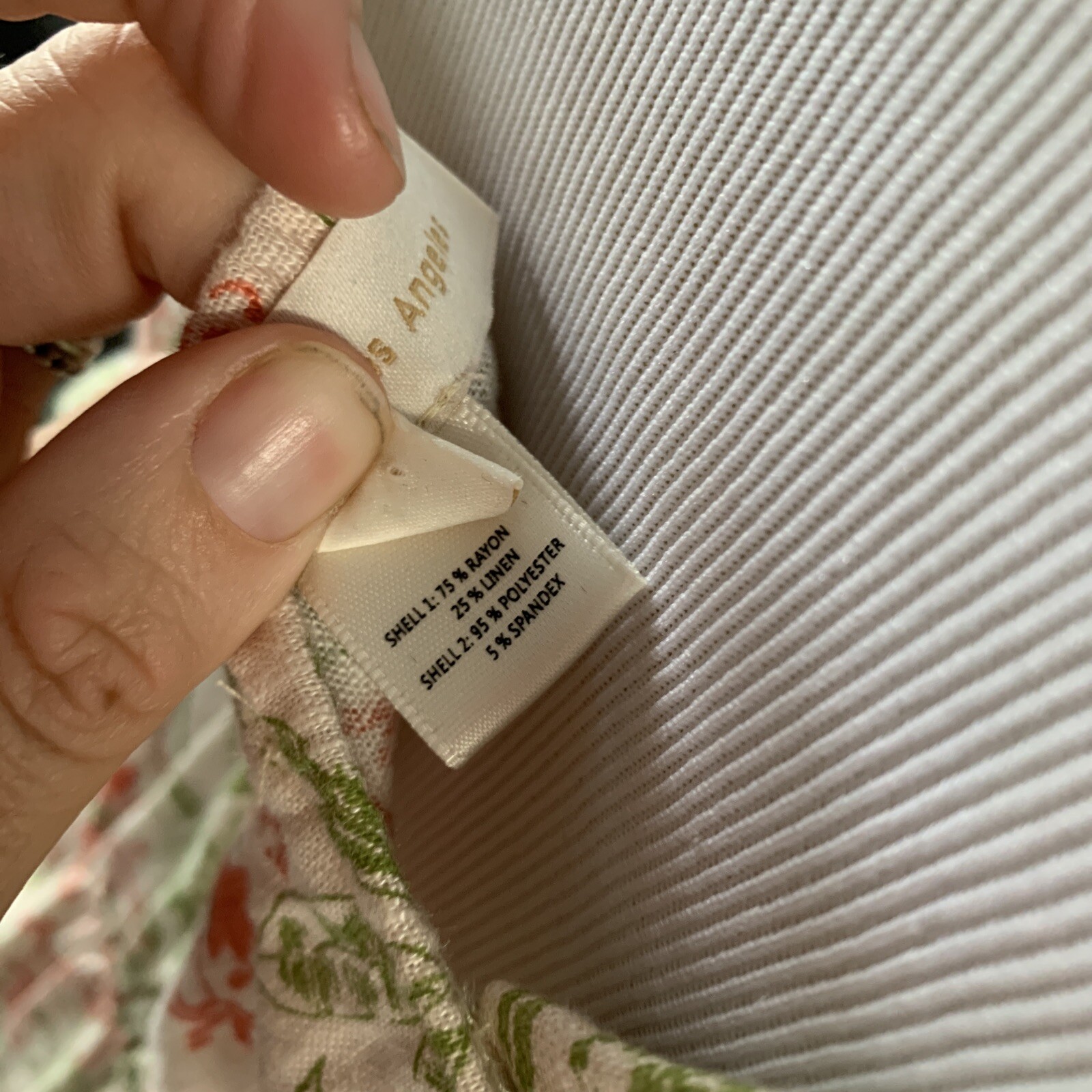 Monteau Linen Blend Pagoda pattern Sundress S Natural Ivory and Red dress