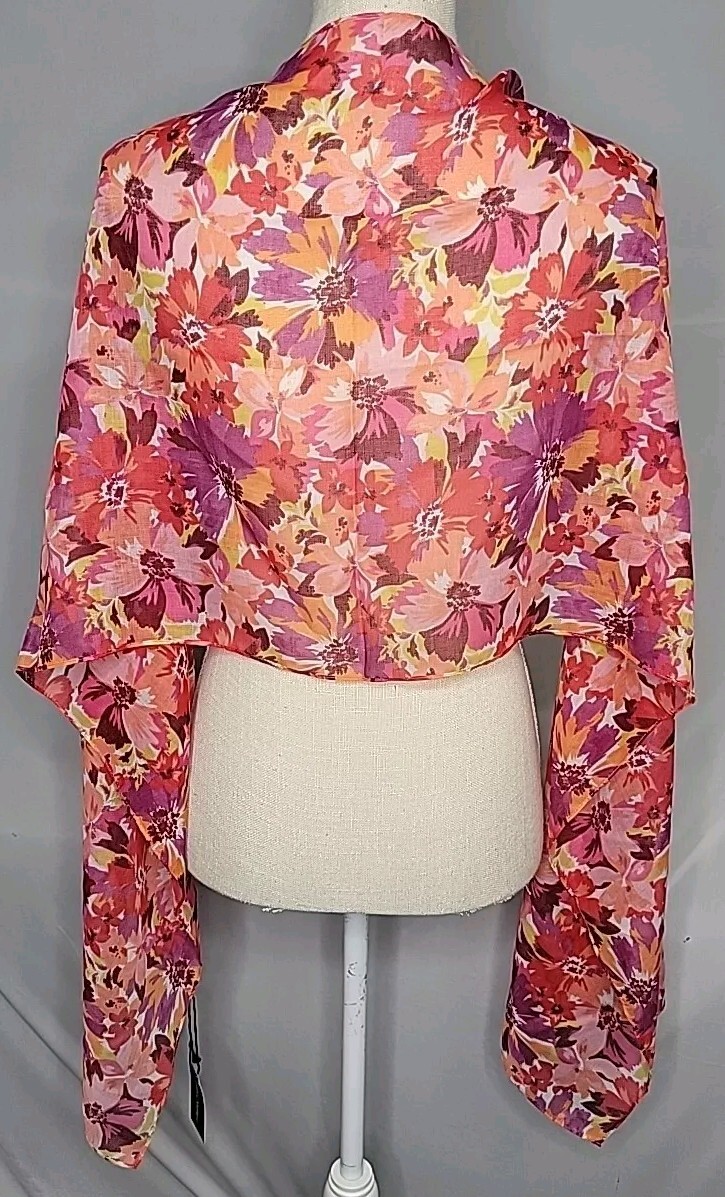 Sara Campbell Garden Floral Scarf FRAAS-010255-Fuchsia MSRP $38.00 Free Shipping