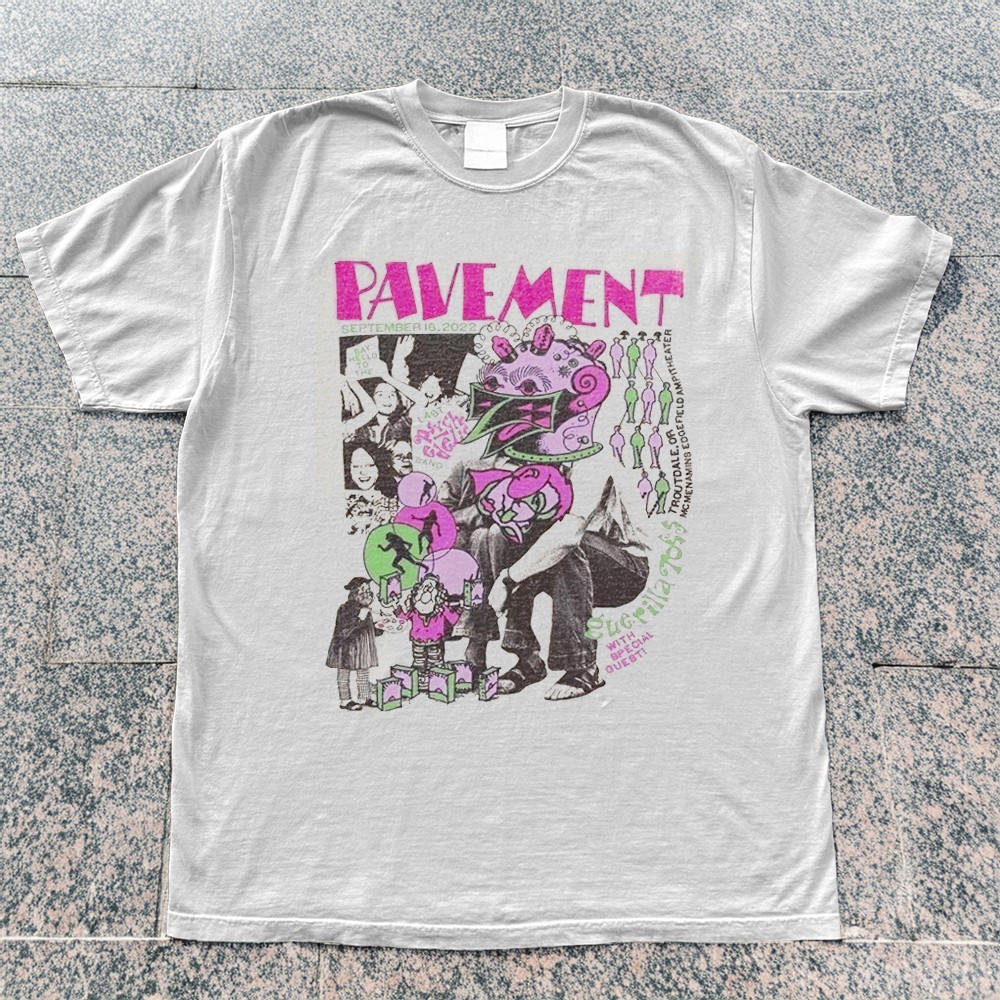 NEW! Pavement Band Music Tour White Cotton T-shirt Size S-5XL