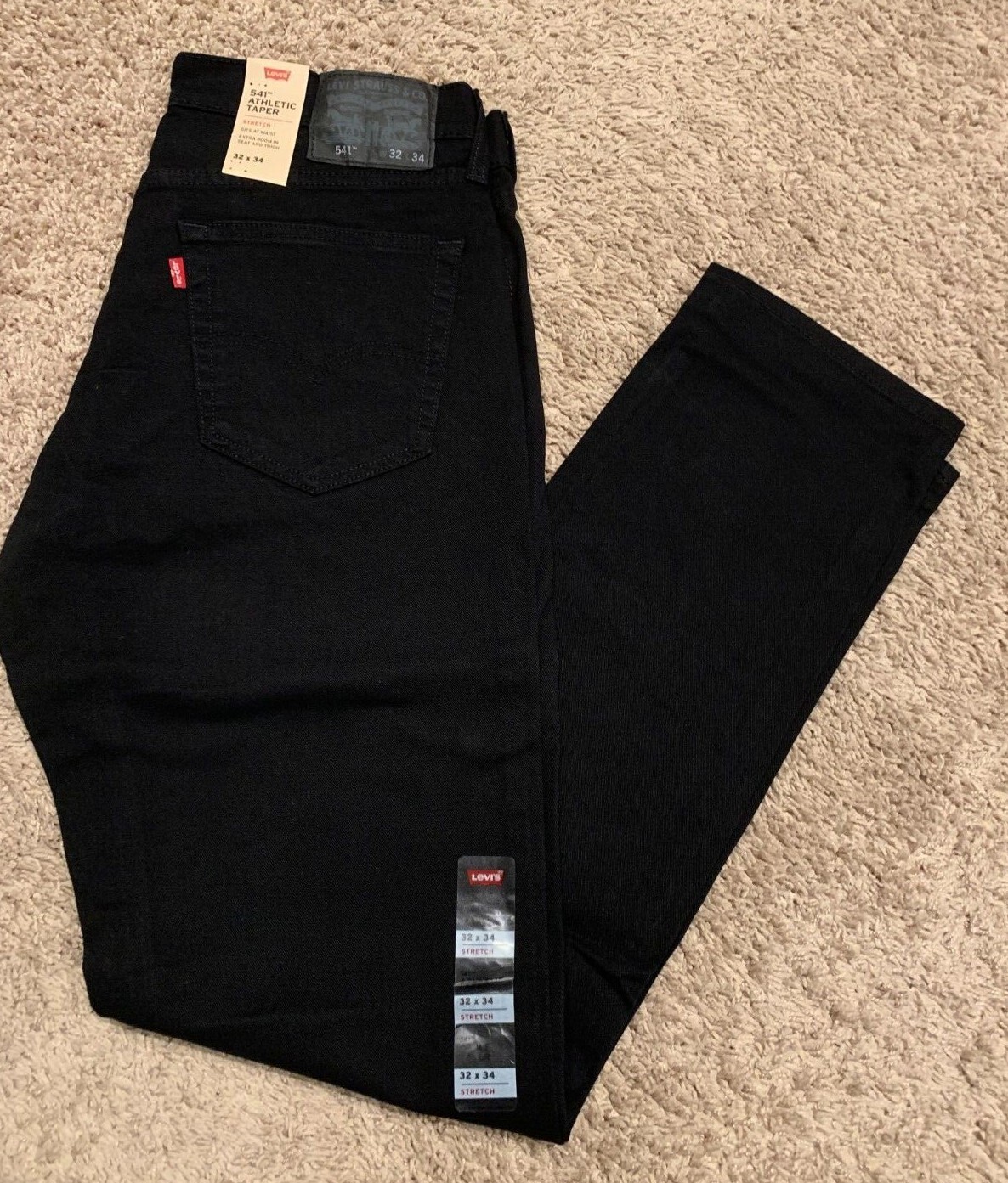 Levi’s 541 Athletic Taper Jeans Black WStretch Men’s Sizes NWT RT$69.50 0019